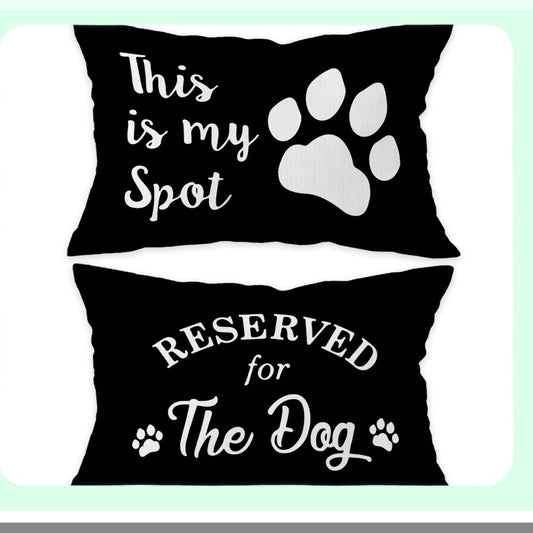 Pawfect Pup Pillow Covers - Funny Dog Themed Cushion Cases for Bedroom & Living Room Decor, Ideal Gifts for Women, Kids, Girls, Men, & Dog Lovers - Set of 2, 12x20 Inch