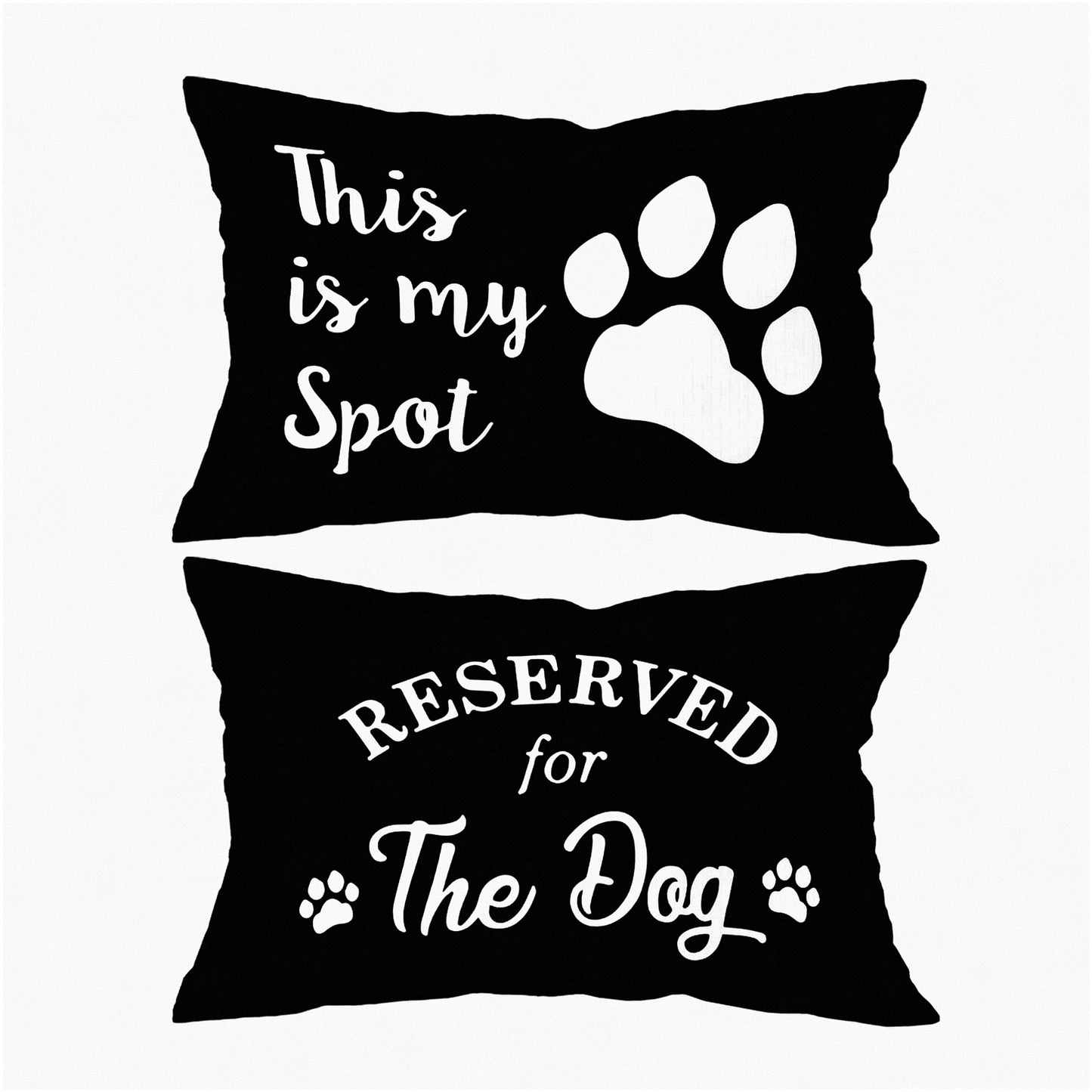Pawfect Pup Pillow Covers - Funny Dog Themed Cushion Cases for Bedroom & Living Room Decor, Ideal Gifts for Women, Kids, Girls, Men, & Dog Lovers - Set of 2, 12x20 Inch
