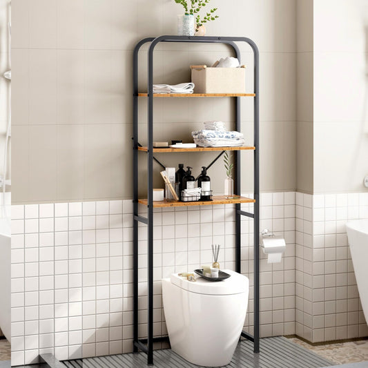 4-Tier Over The Tet Storage Bathroom Shelf
