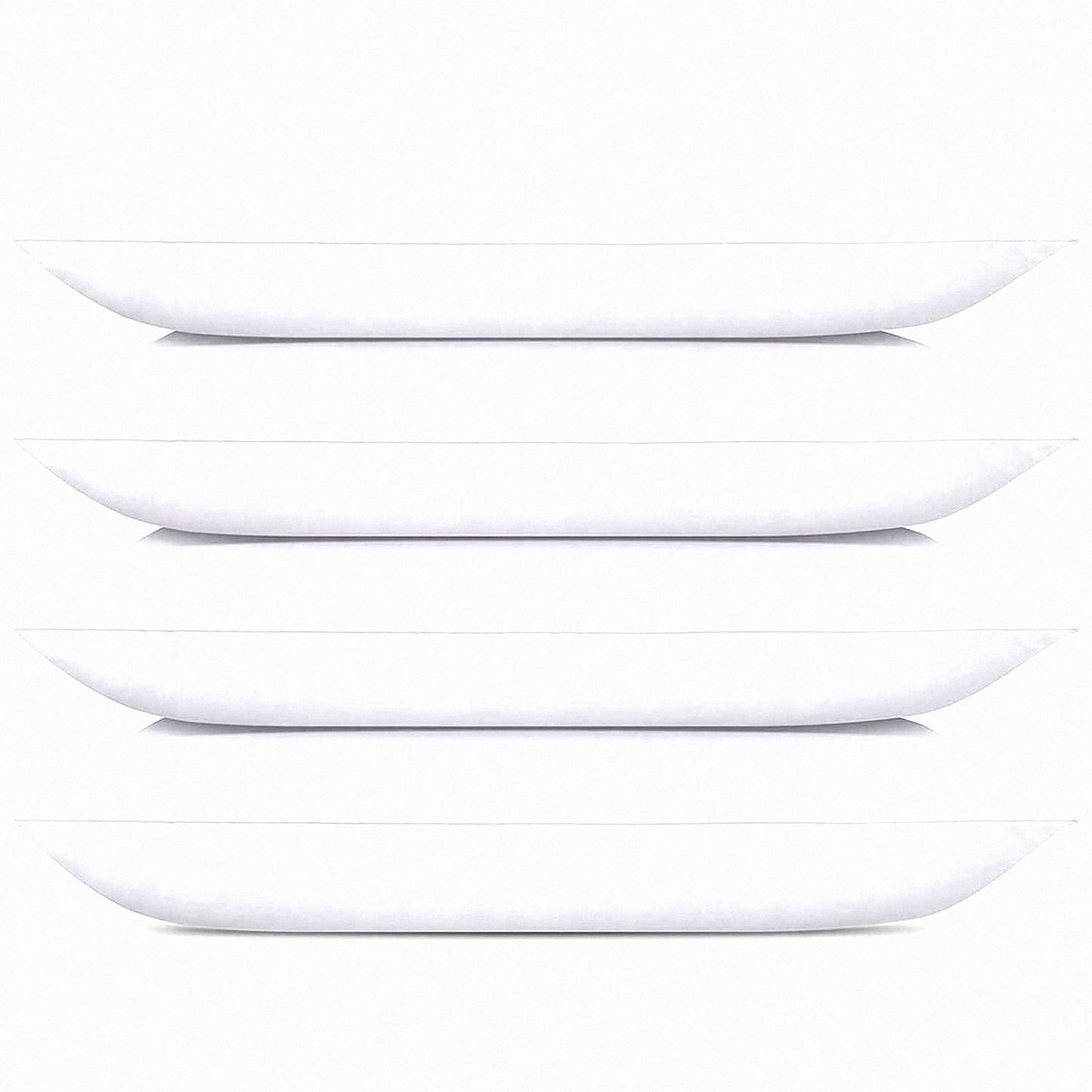 CloudComfort Pillow Set - Standard Size 4 Pack for Back & Stomach Sleepers. Hypoallergenic Microfiber Filling, Breathable & Friendly 20x26 inches.