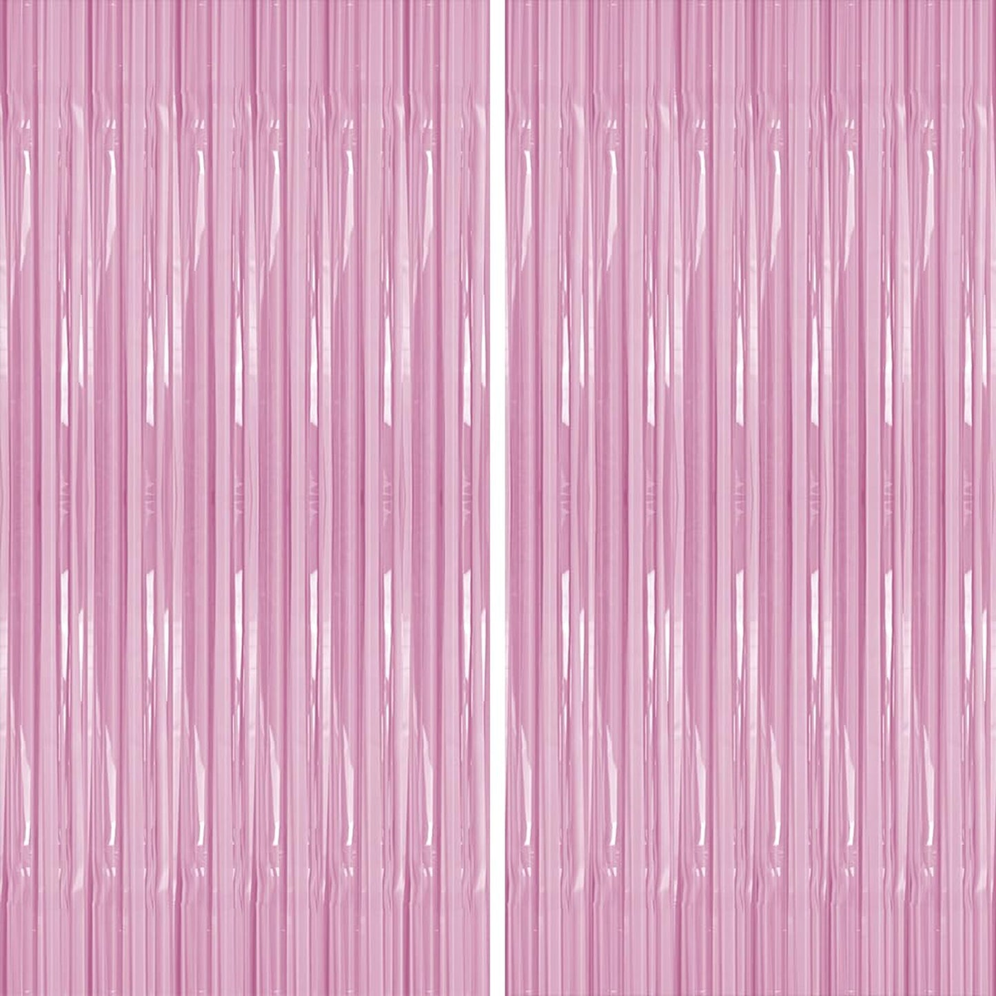 Pastel Tinsel Fringe Curtain Set - Purple Party Decorations for Holidays, Bachelorettes, Weddings, Anniversaries, Bridal, Baby Showers - 2-Pack, 6.4 x 6.6 ft