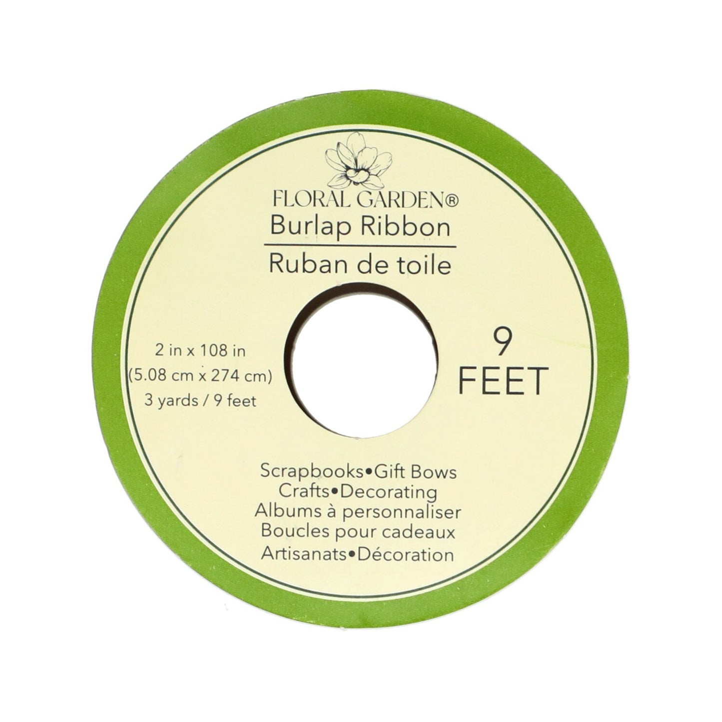 Floral Garden Cream Colored Lace Ribbon, 3 yd. Rolls (Pack of 4)