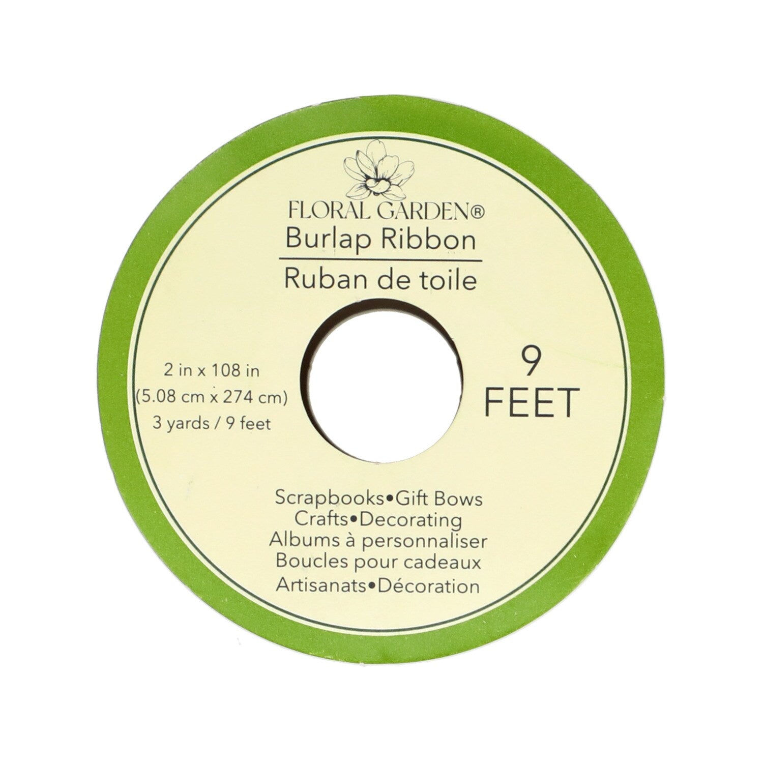 Floral Garden Cream Colored Lace Ribbon, 3 yd. Rolls (Pack of 4)