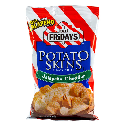 T.G.I. Friday's Jalapeno Cheddar Potato Skins Snack Chips, 4.5 oz. (Pack of 17)