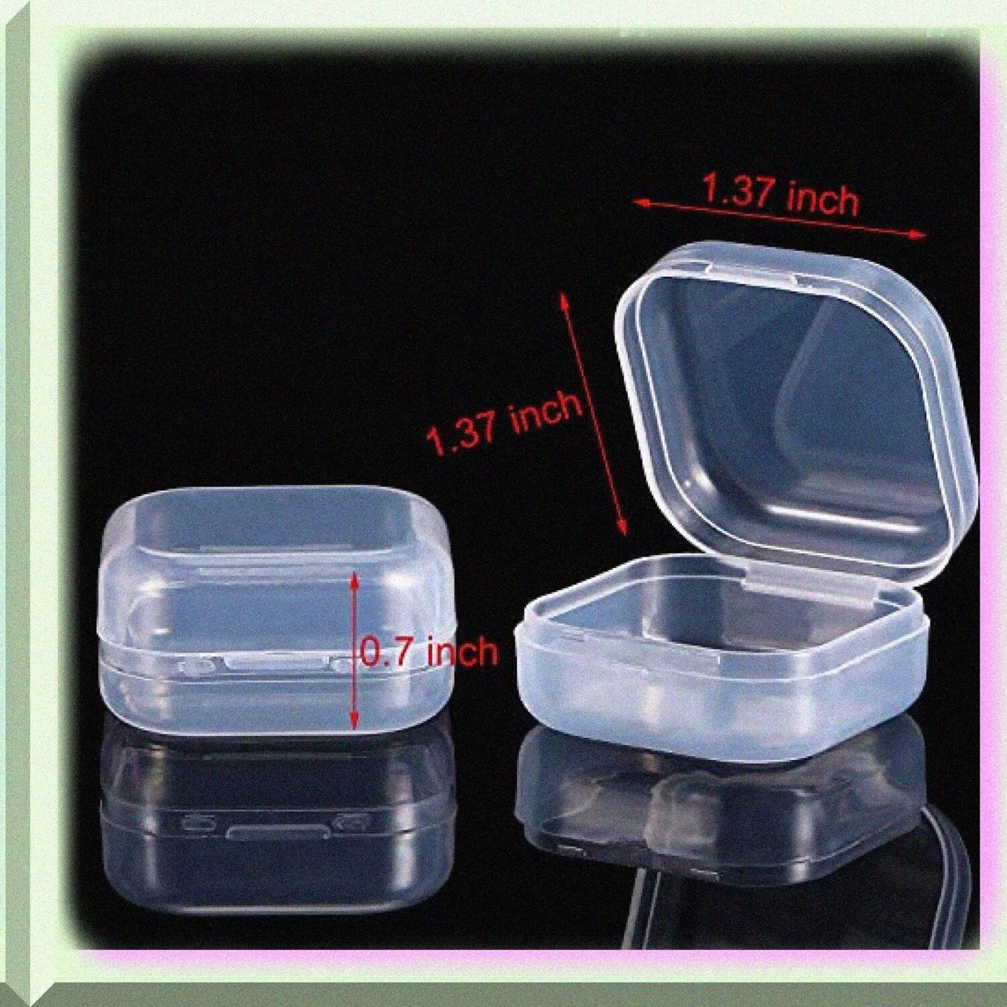 12 Pack Clear Plastic Beads Storage Containers