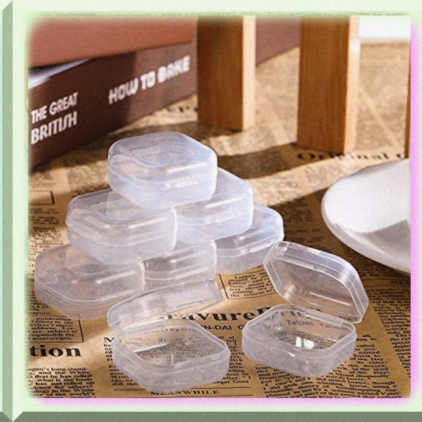 12 Pack Clear Plastic Beads Storage Containers