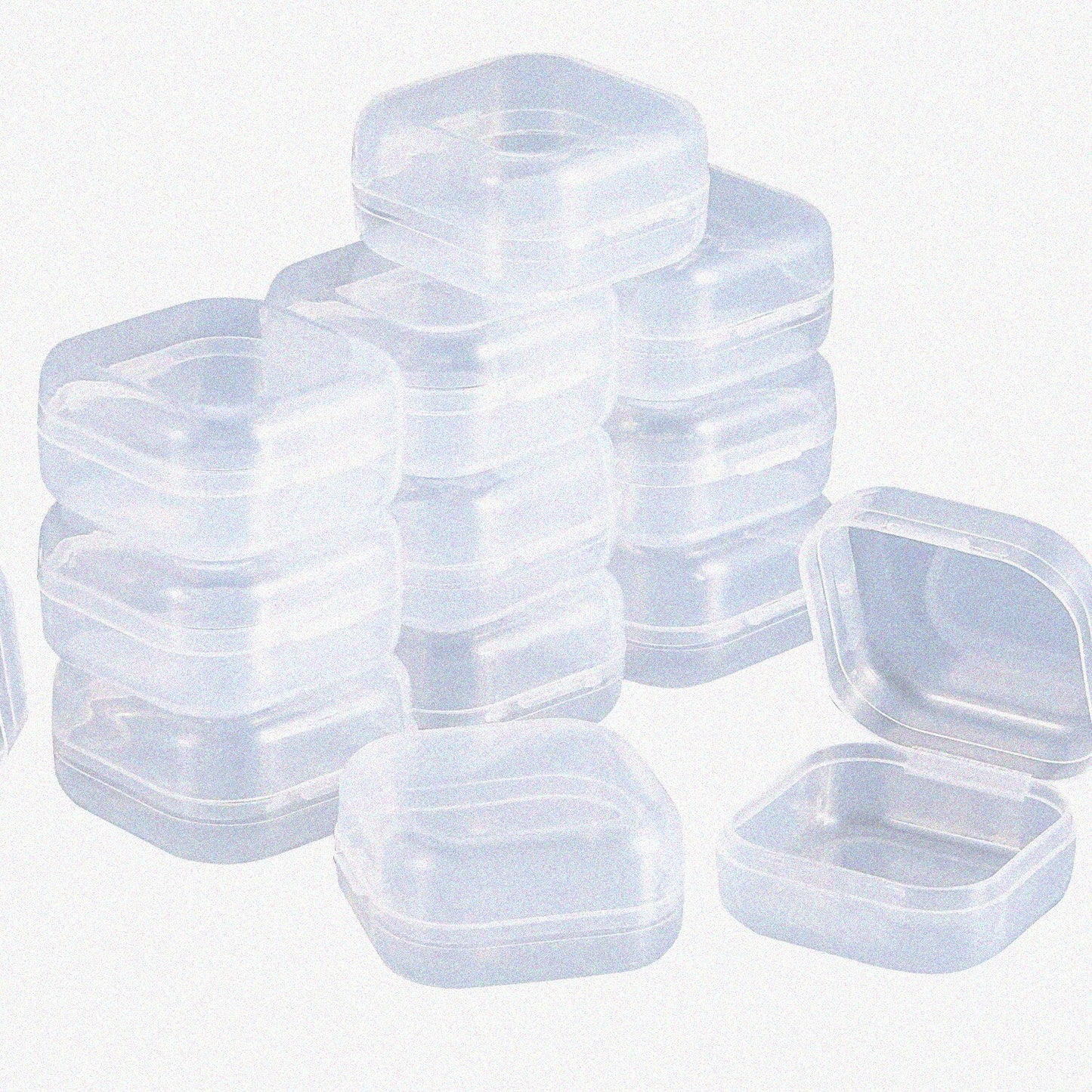 12 Pack Clear Plastic Beads Storage Containers