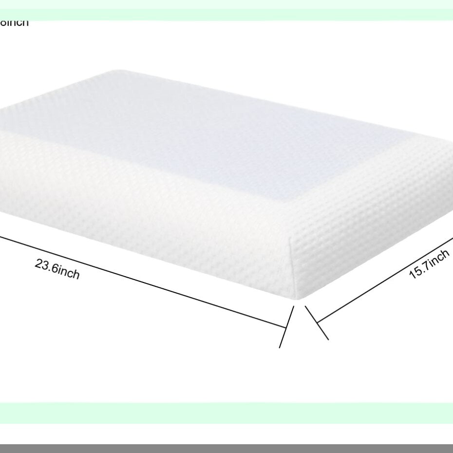 CoolGel OrthoSleep Pillow - Memory Foam Neck Support for Side Back Stomach Sleeper. Gusseted design with Cooling Gel Layer and Washable Bamboo Cover. Ideal for Sleeping and Travel.