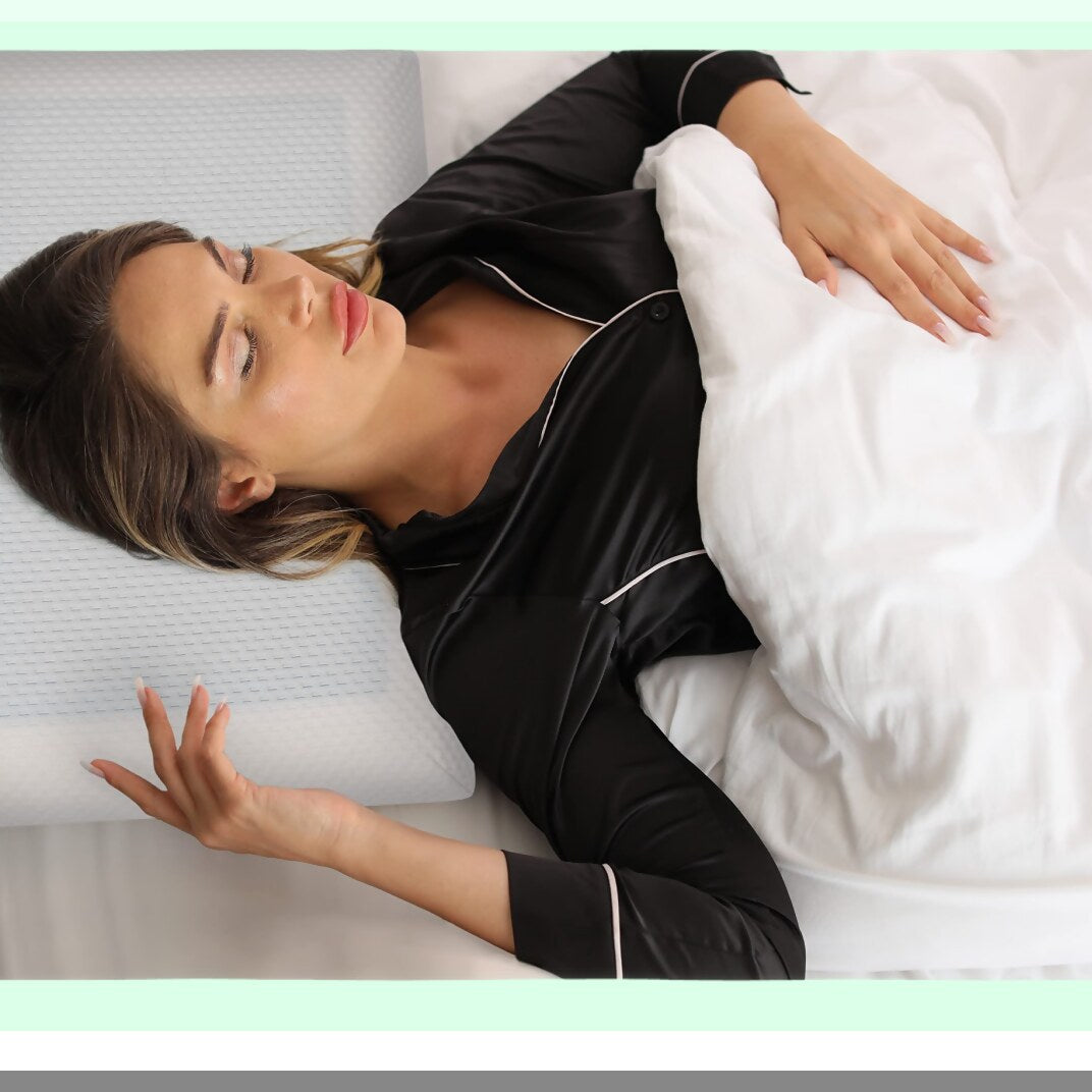 CoolGel OrthoSleep Pillow - Memory Foam Neck Support for Side Back Stomach Sleeper. Gusseted design with Cooling Gel Layer and Washable Bamboo Cover. Ideal for Sleeping and Travel.