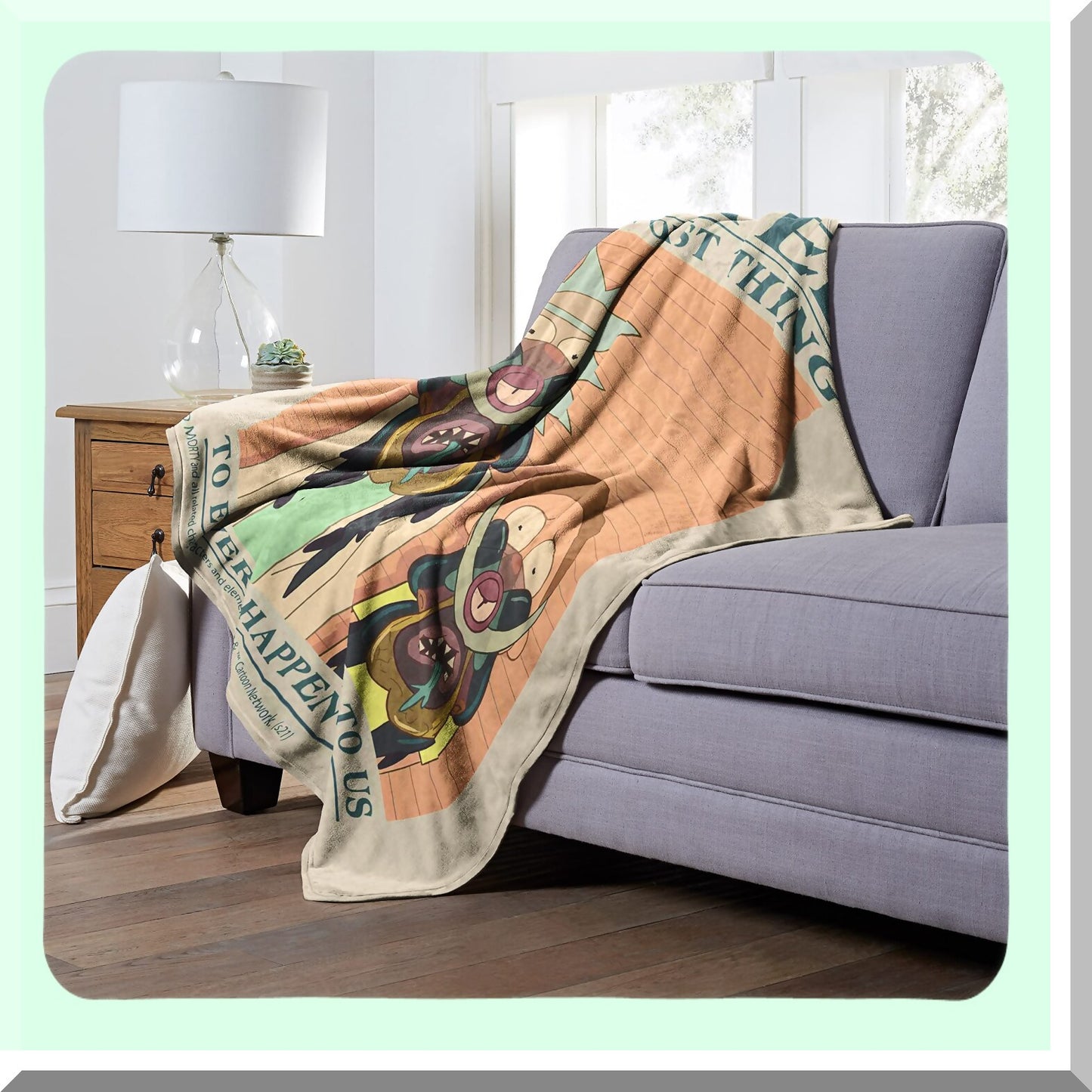 Interdimensional Cozy: Rick and Morty Silk Touch Throw Blanket, 50" x 60""