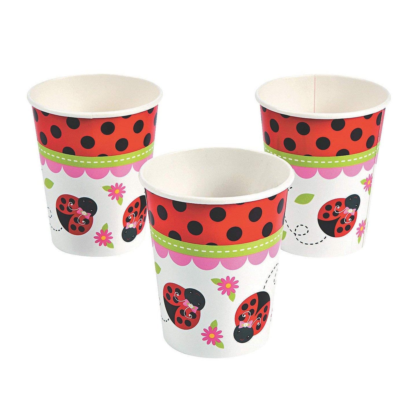 Ladybug 9oz Party Cups for Celebrations, 8 Pack