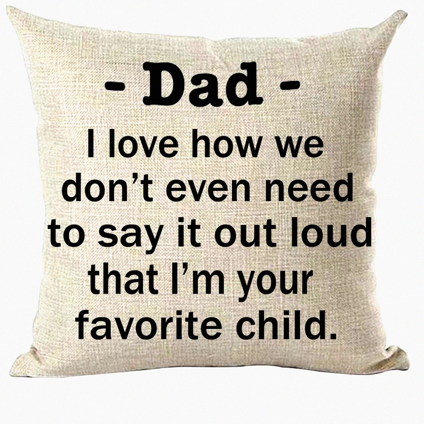 Favorite Child Love Decorative Throw Pillow Cover - Home Living Room Bed Sofa Car Cotton Linen Square 18 x 18 Inches
