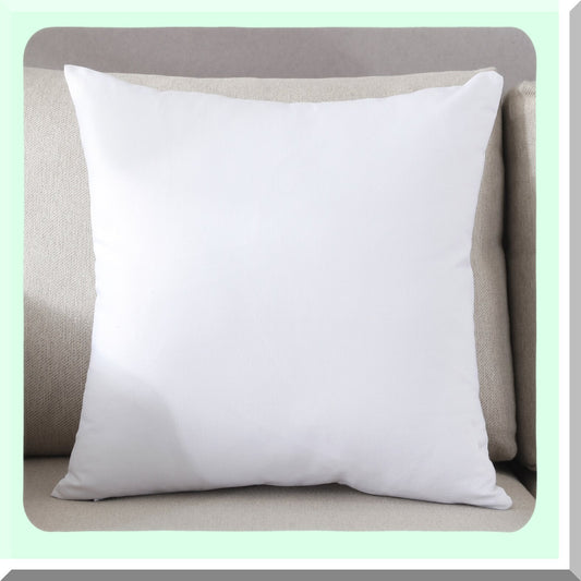 Cotton Canvas Solid White Pillowcase - Hidden Zipper Closure - Decorative Cushion Cover - Square Toss Pillow Case - 18"x18"