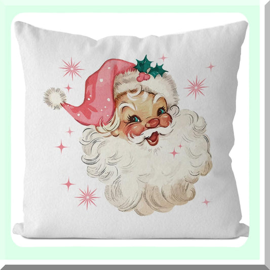 Retro Pink Throw Pillow Covers - Set of 2, 18x18 Inch Decorative Pink Pillowcases for Couch, Soft Pink Cushion Covers for Living Room