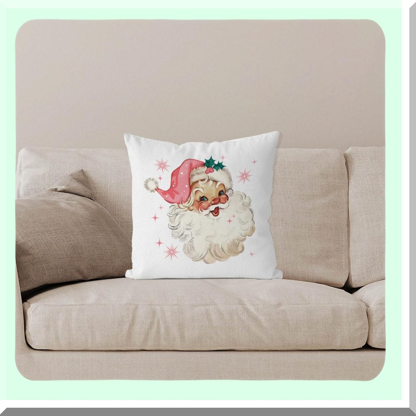 Retro Pink Throw Pillow Covers - Set of 2, 18x18 Inch Decorative Pink Pillowcases for Couch, Soft Pink Cushion Covers for Living Room