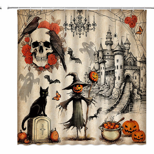 Shower Curtain 70x70 inch with Hooks