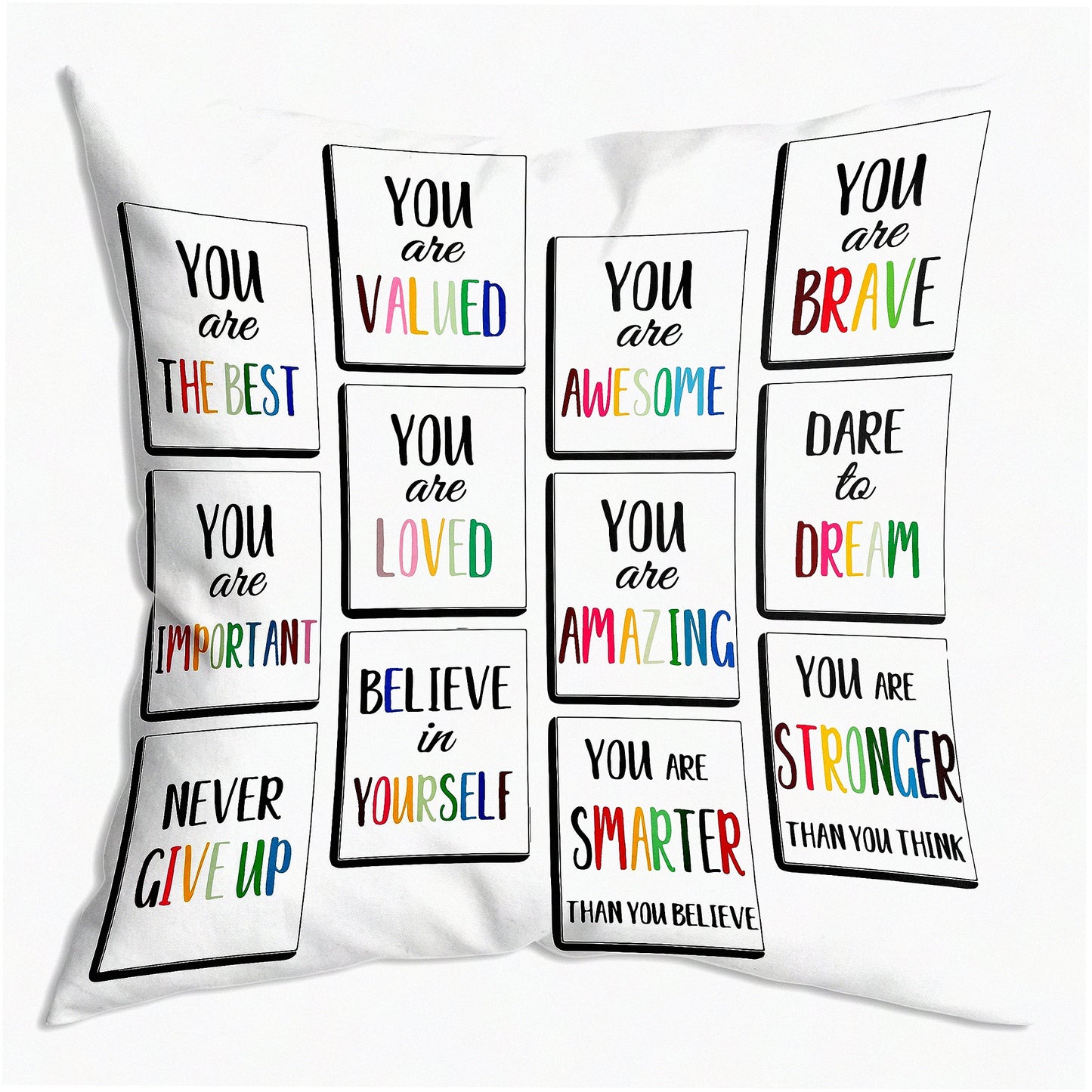 Inspirational Therapy Office Decor Pillow - Encouragement Gift for Coworker - Motivational Quote Cushion Cover - 18x18 inches - Employee Appreciation Gift
