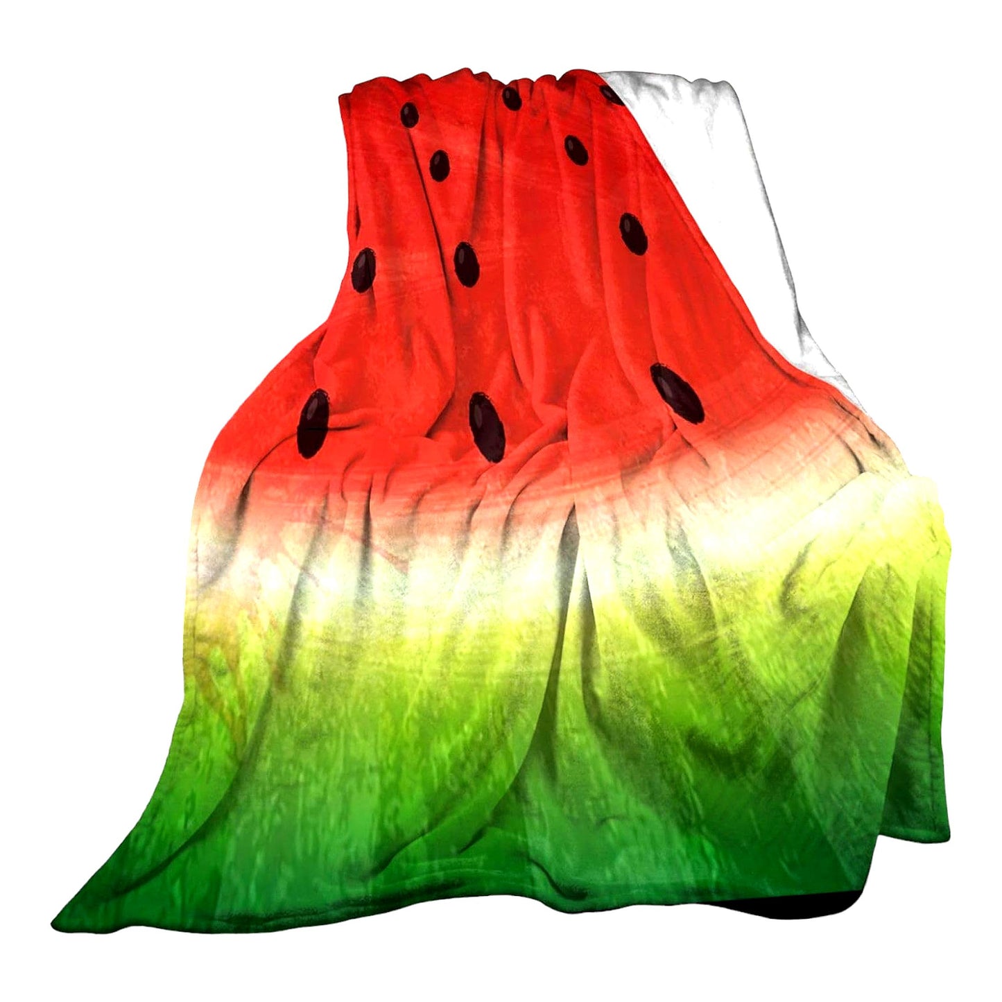 Watermelon Whimsy Fleece Blanket - Super Soft, Cozy, Lightweight, and Warm Plush Throw for Couch, Sofa, or Bed - 60x80 Inch Twin Size