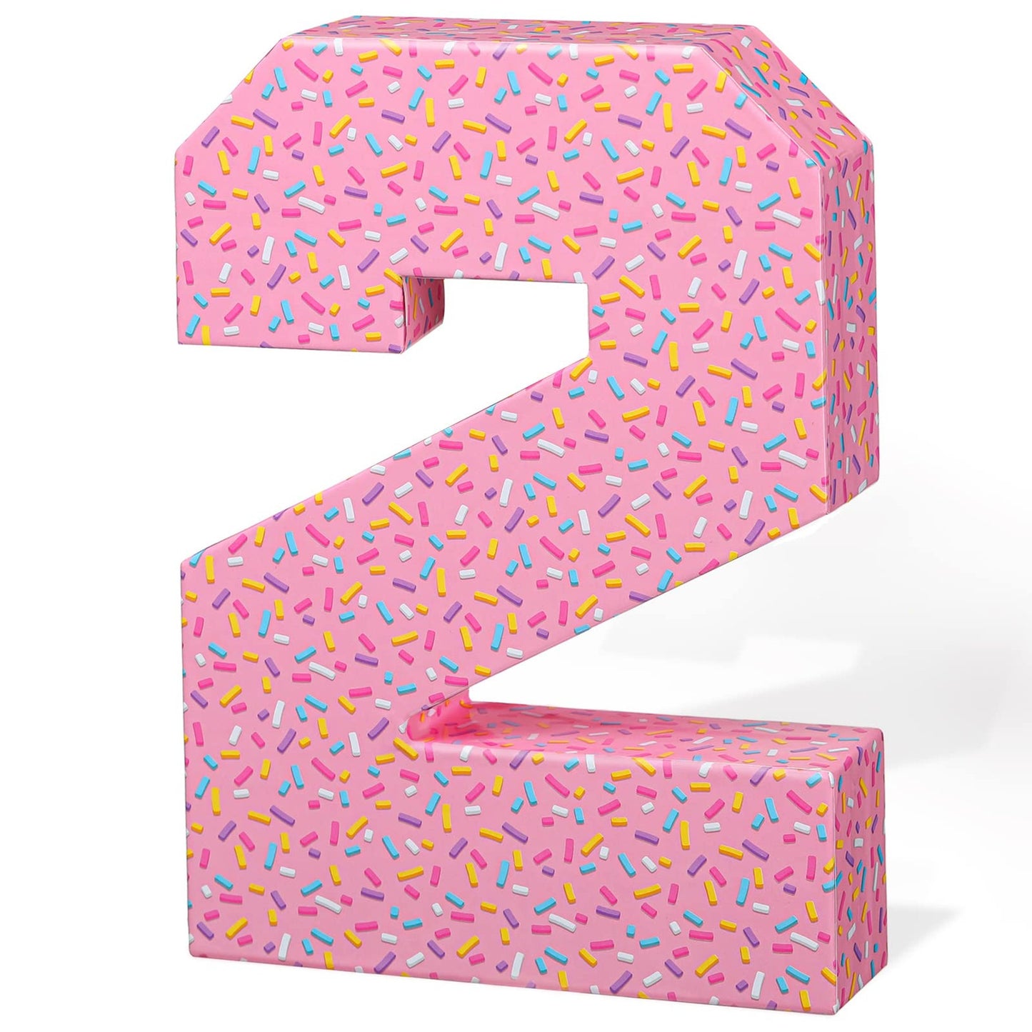Sweet Donut 2nd Birthday Party Pack - Pink Decorations, Number 2 Photo Props, Table Centerpiece, Freestanding Donut Sign. Perfect for a Sweet Theme Celebration!