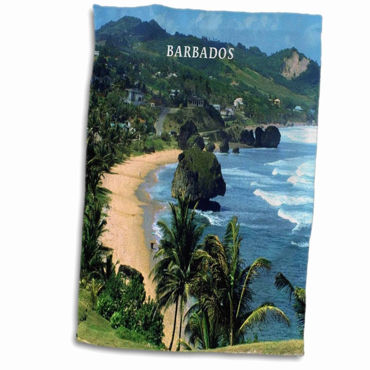 3D Rose Barbados Beach Towel 15" x 22"