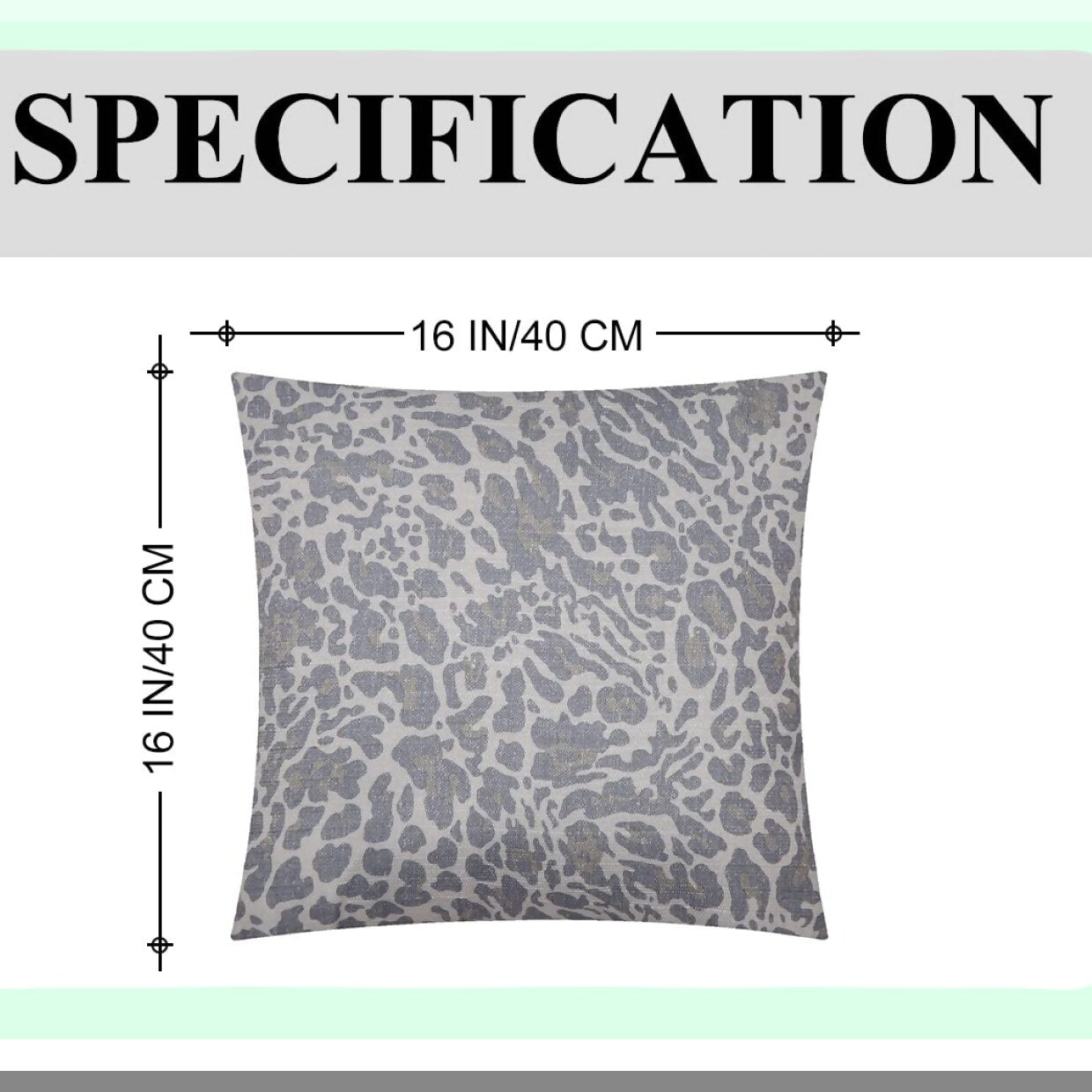 GreyPrint Pillow - 16x16 inches, 7 Pound - Soft and Stylish Decorative Cushion for Home, Office, or Dorm - High-Quality Printing Technology for Vibrant Colors and Long-Lasting Design