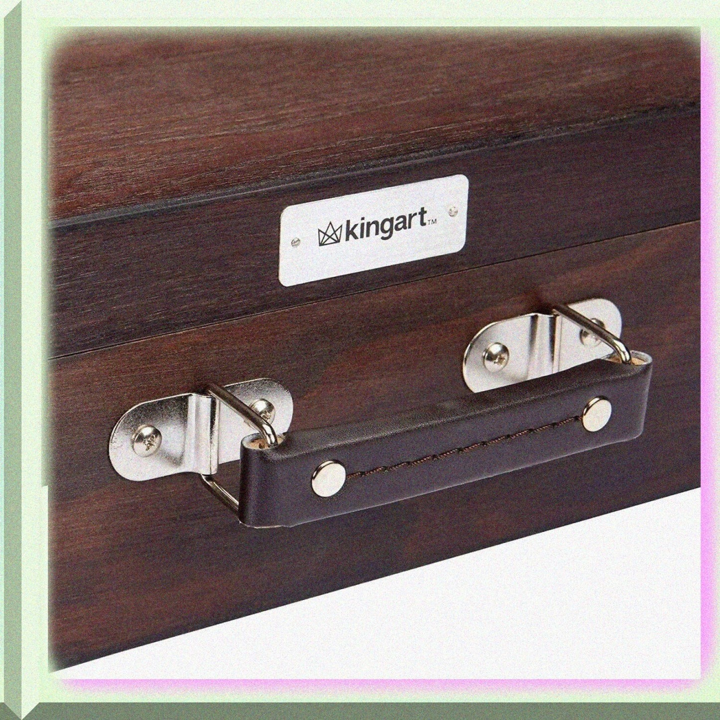 720 Wood Art Storage Box Two-Tier Espresso Stain