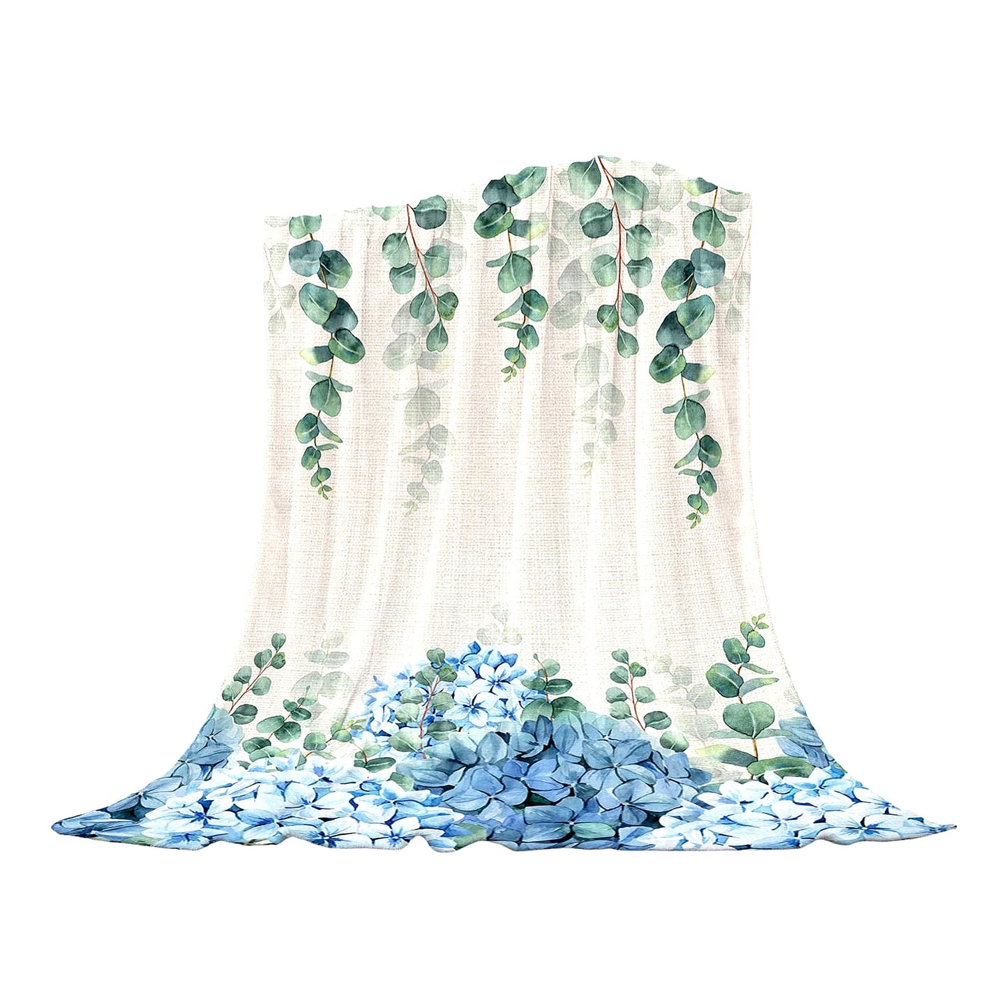 CozyEucalyptus Flannel Fleece Blanket - Soft, Lightweight, Plush Throw for Bed, Sofa, Couch, Travel, Camping - 40" x 60""