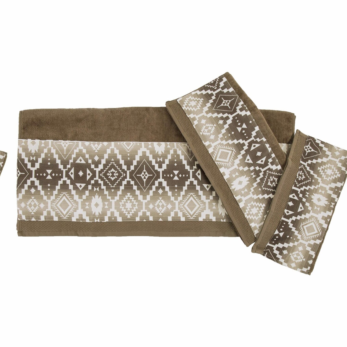3-Piece Cotton Bath Towel Set Mocha
