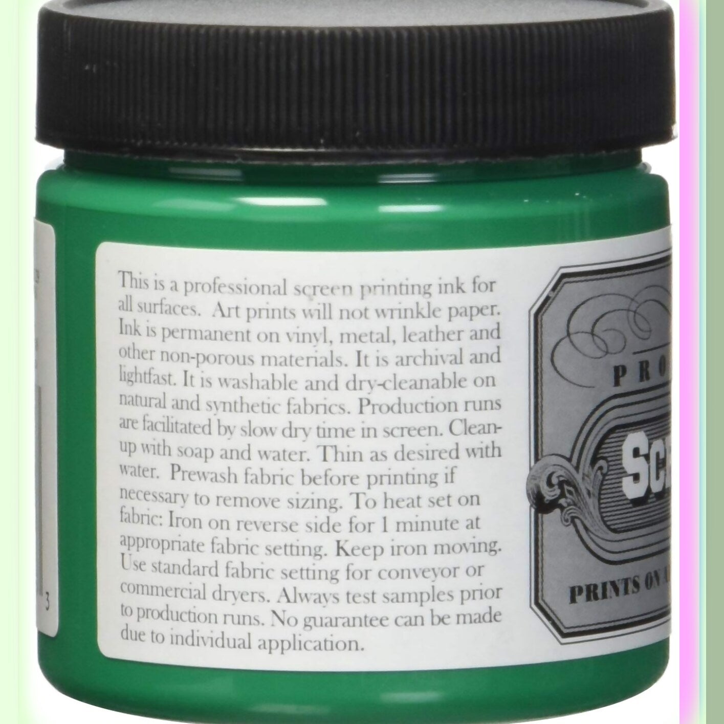 Opaque Green Screen Print Ink 4oz Jar