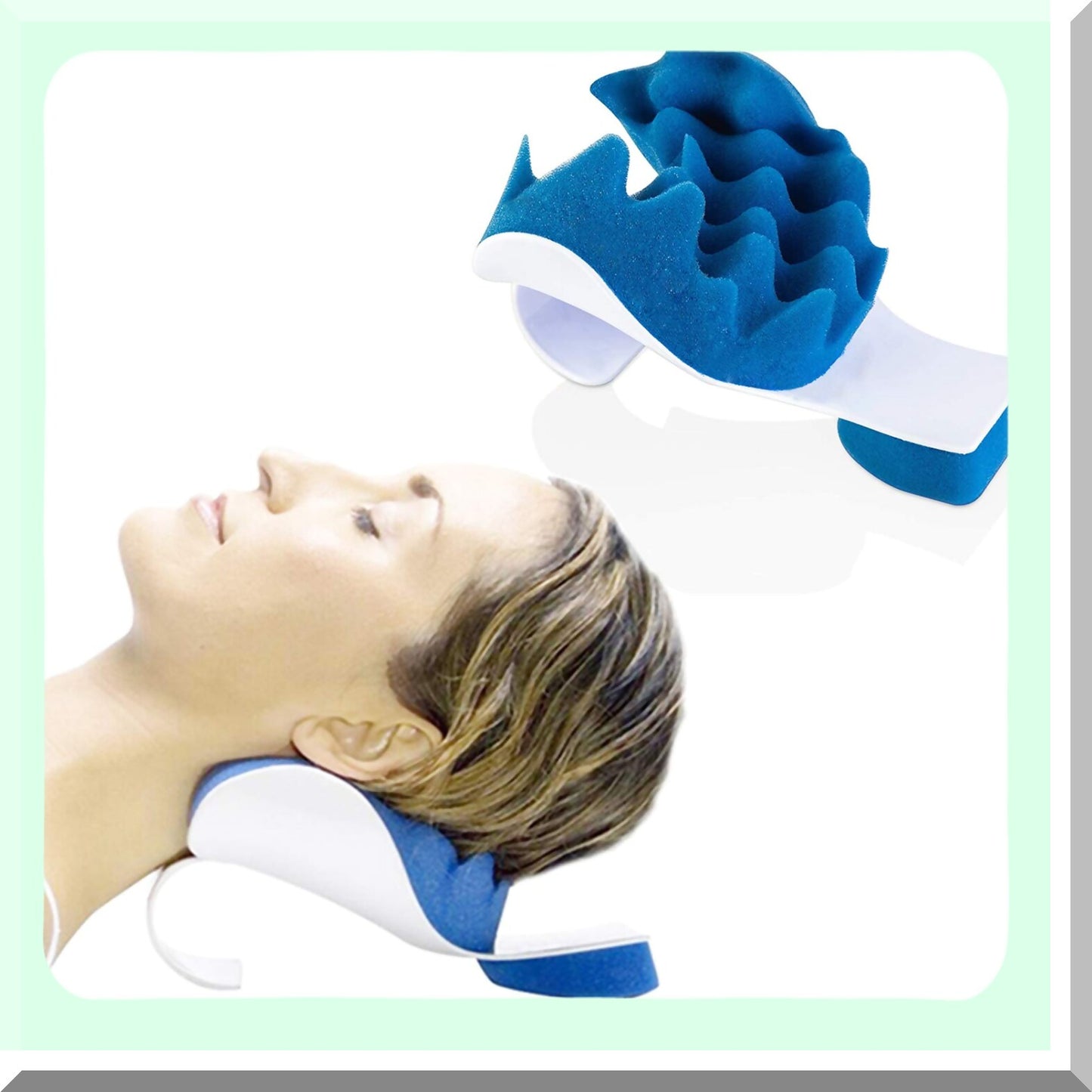 PainRelief Cervical Pillow - Neck Support & Alignment Device for Neck and Shoulder Pain Relief, Chiropractic Neck Traction Pillow