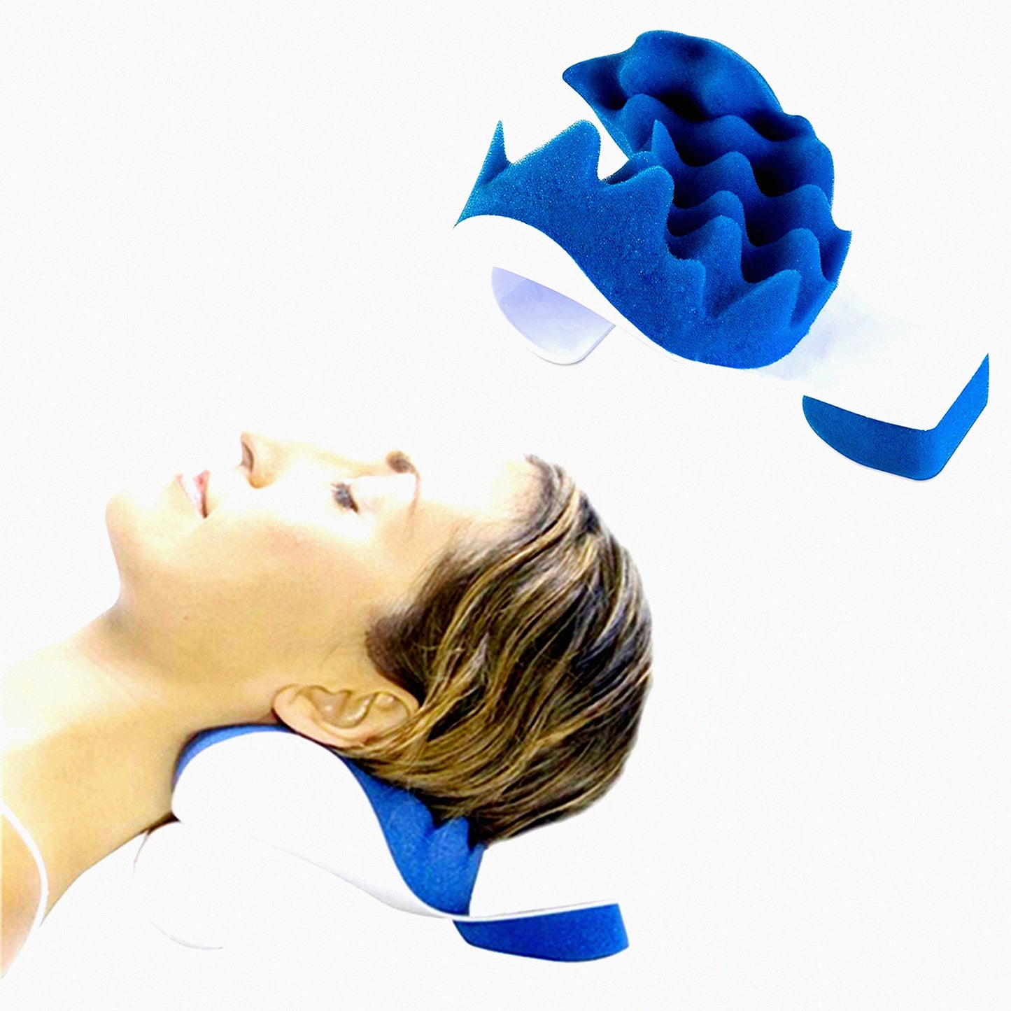 PainRelief Cervical Pillow - Neck Support & Alignment Device for Neck and Shoulder Pain Relief, Chiropractic Neck Traction Pillow