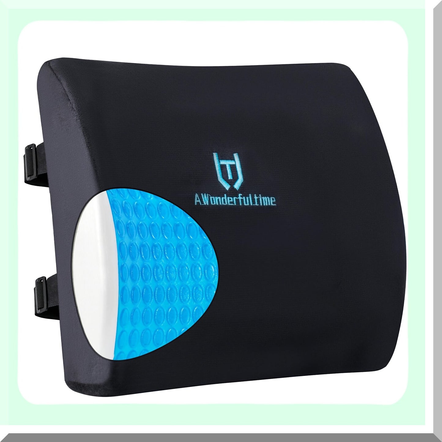 ErgoFoam Lumbar Support Pillow - Gel Memory Foam for Office Chair, Back Pain Relief, Improve Posture - DeskCarBlack - Comfortable & Supportive