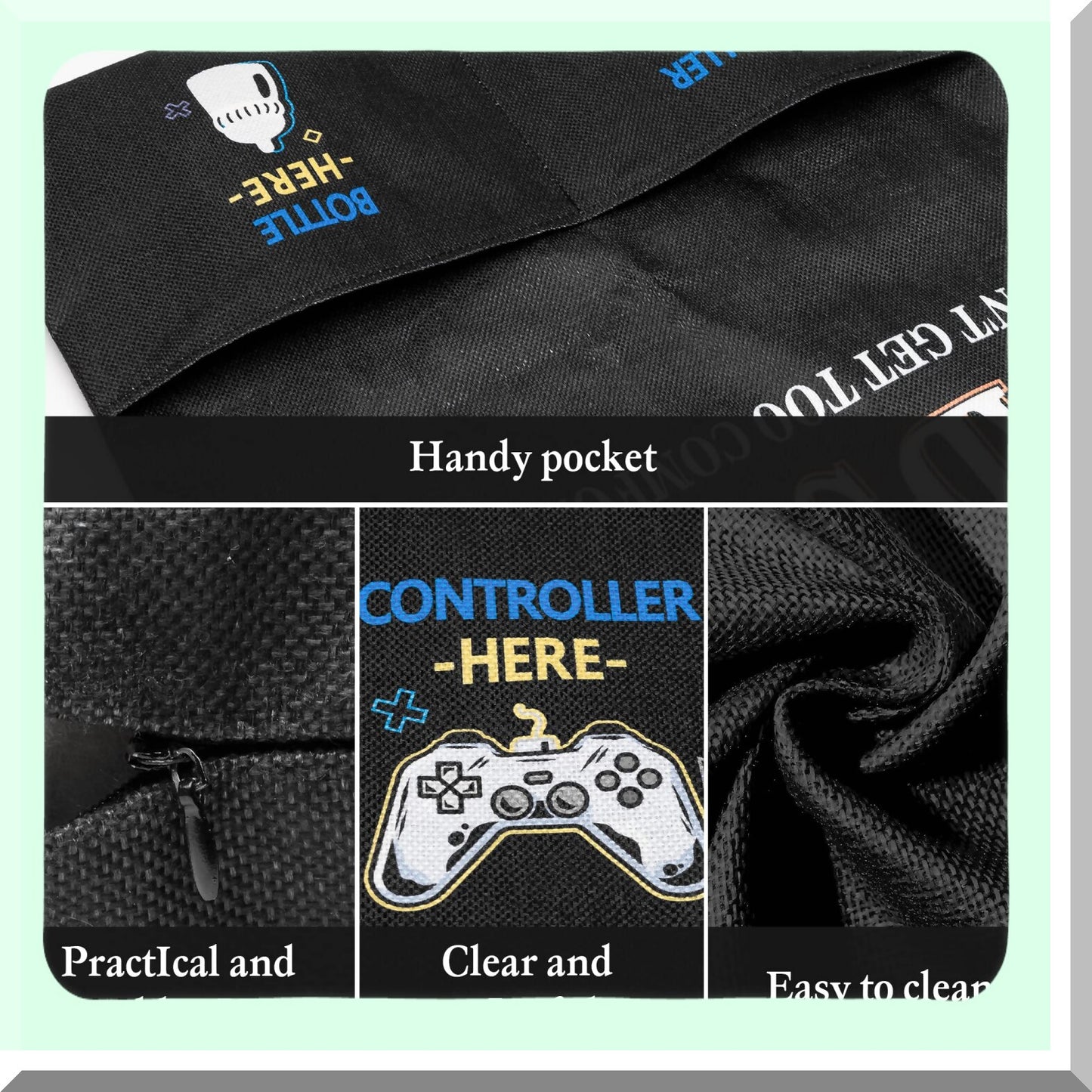 Black Pocketed Dad's Day Throw Pillow Cover - Linen Square Sofa Bed Case - Birthday & Thanksgiving Gift for Daddy Papa - 1PCS Spot Design