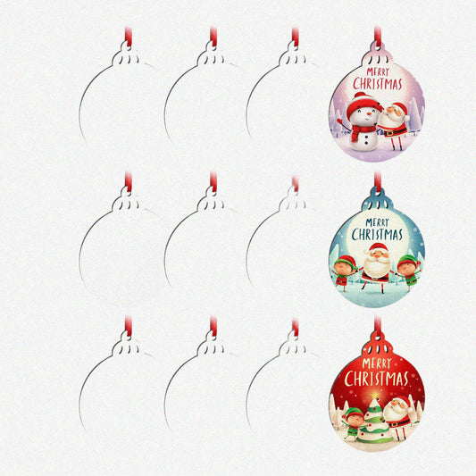 Winter Wonderland Sublimation Ornament Kit 12Pcs Lantern Pendants