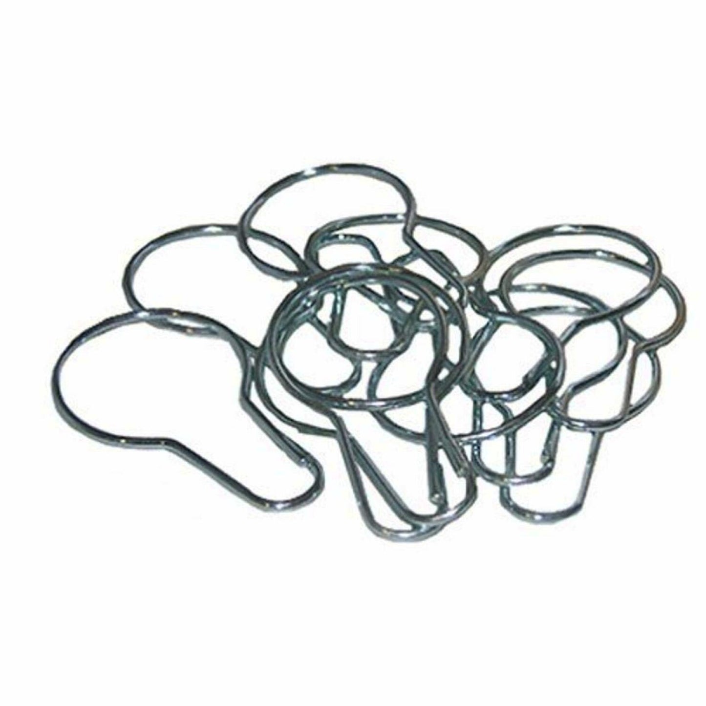 Chrome Shower Curtain Hooks 12 Pieces