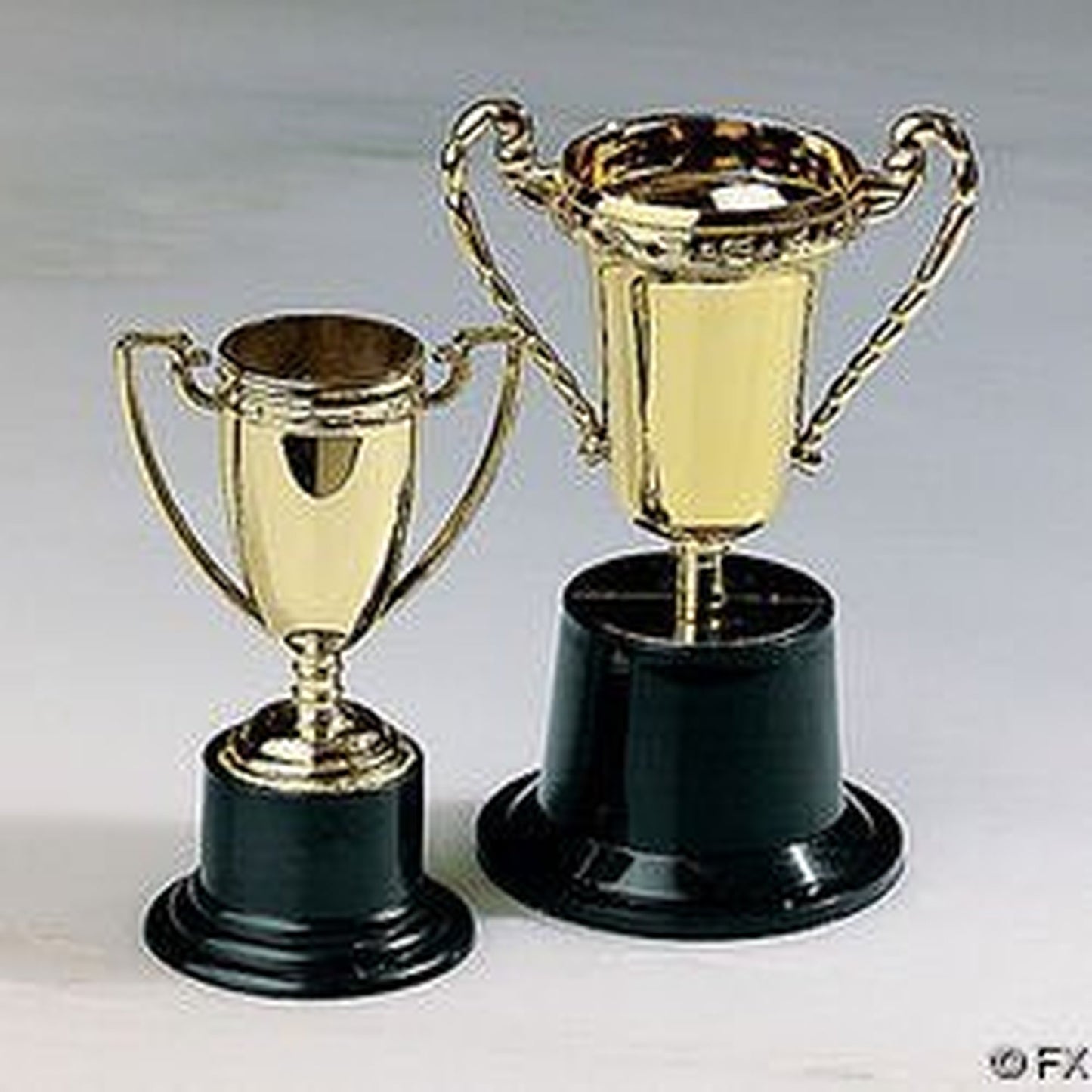 Small Plastic Gold Trophies Bulk Set of 24 for Events