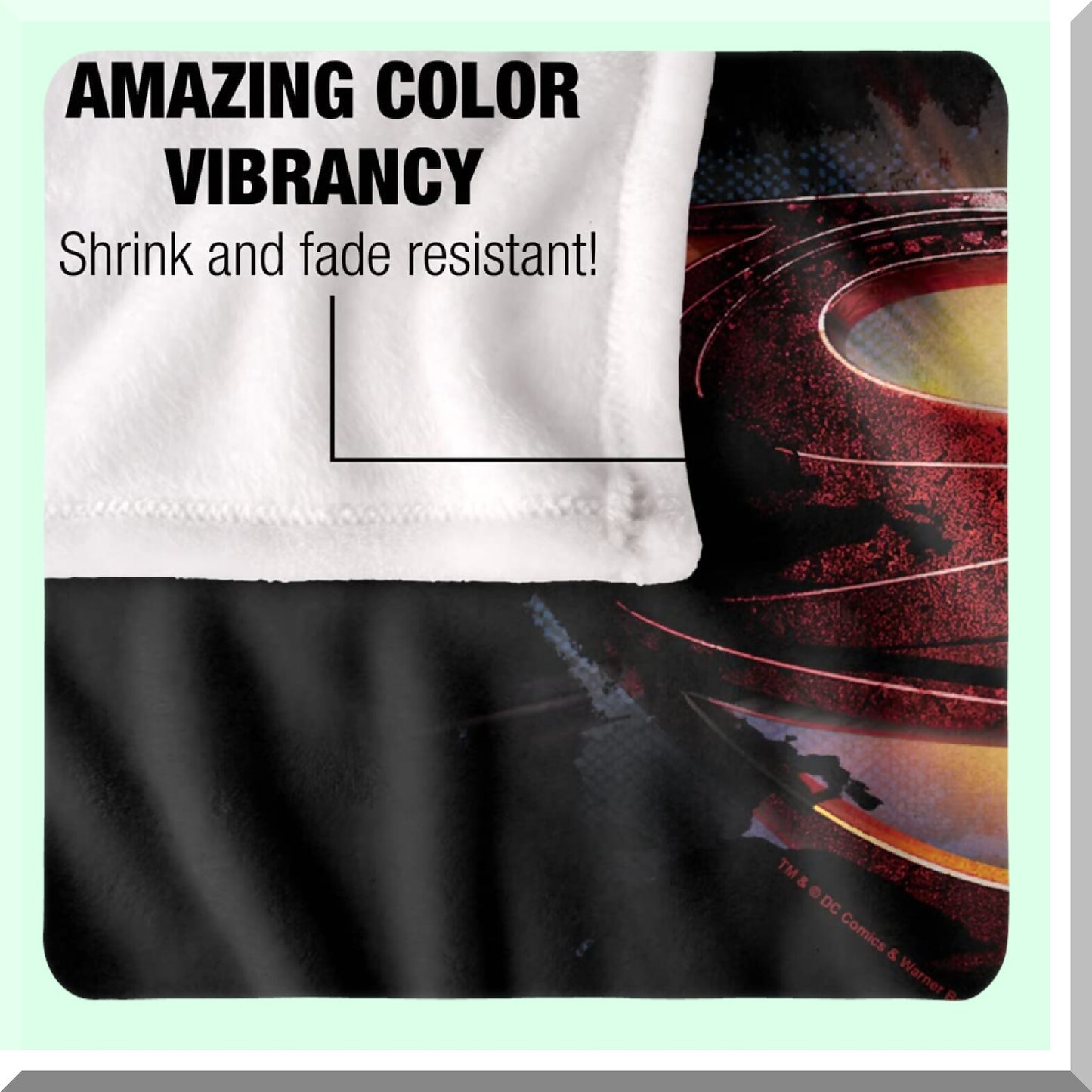 Superman Man of Steel Silky Touch Super Soft Throw Blanket 36" x 58"