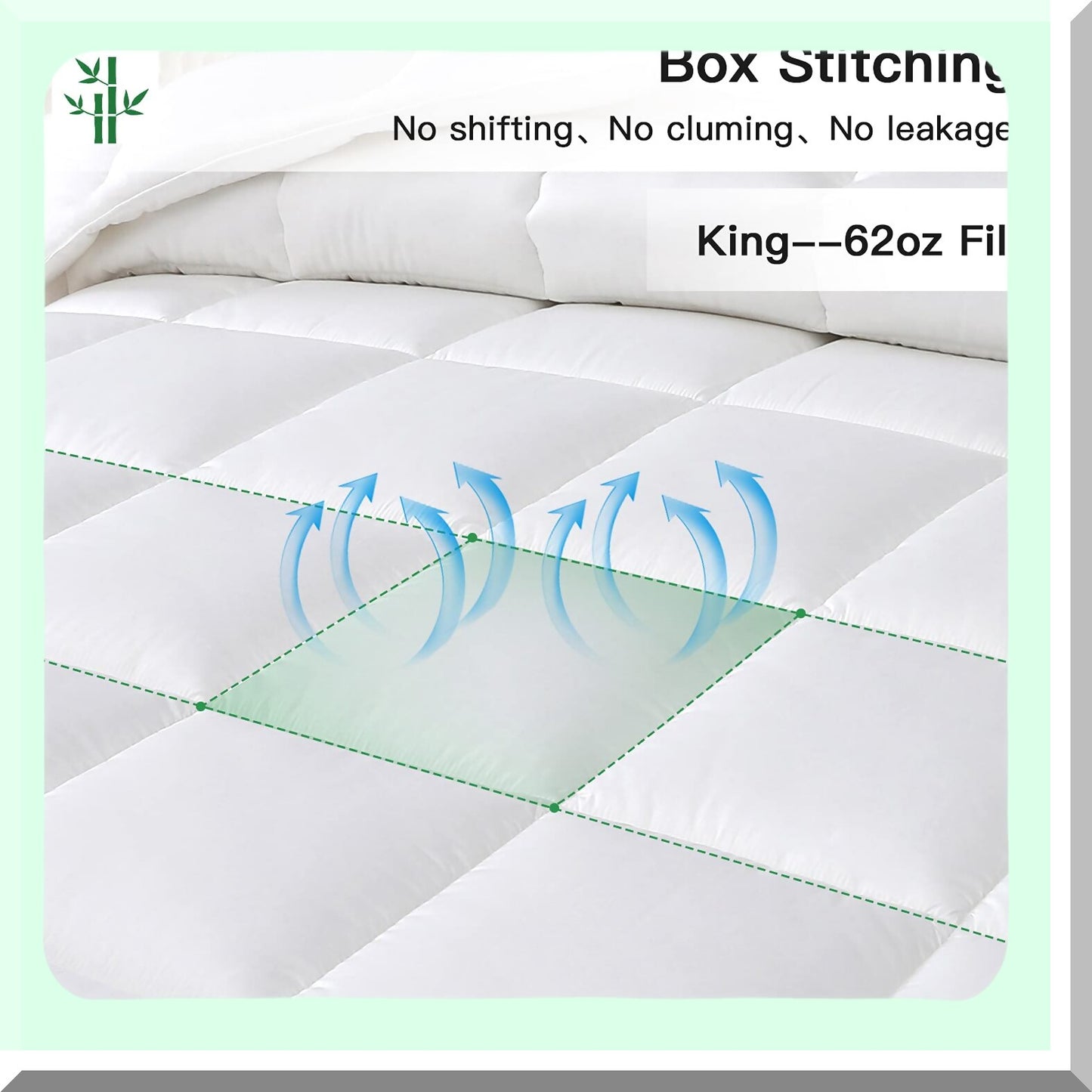 BambooCool Comforter - Breathable Cooling Silky Soft Duvet Insert for Hot Sleepers - Twin Size All Season Comforter 88x64 Inches - White - 100% Viscose