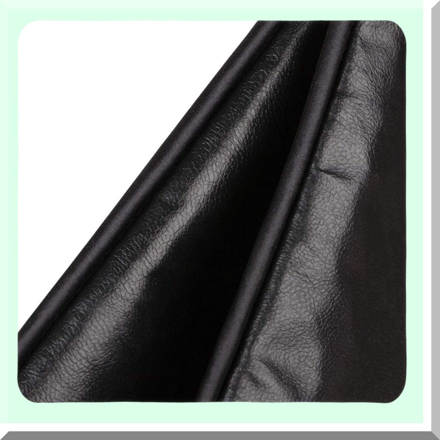 Luxury Black Leather Bolster Pillow Cover - Modern Contemporary Design Decorative Cushion Case with Piping - Indoor-Outdoor Lumbar Slipcover