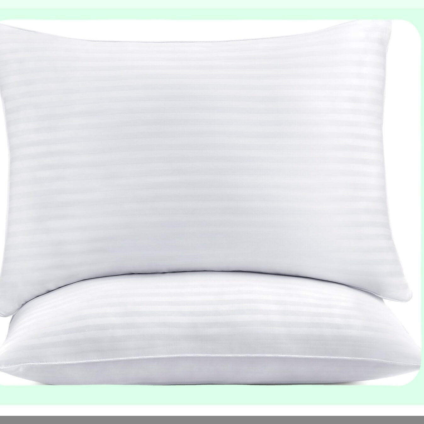 Luxury Cloud Standard White Pillow Set - 2 Pack - Plush Comfort Sleep Pillows - Hypoallergenic Bedding Accessories - Hotel Quality Soft Cushions