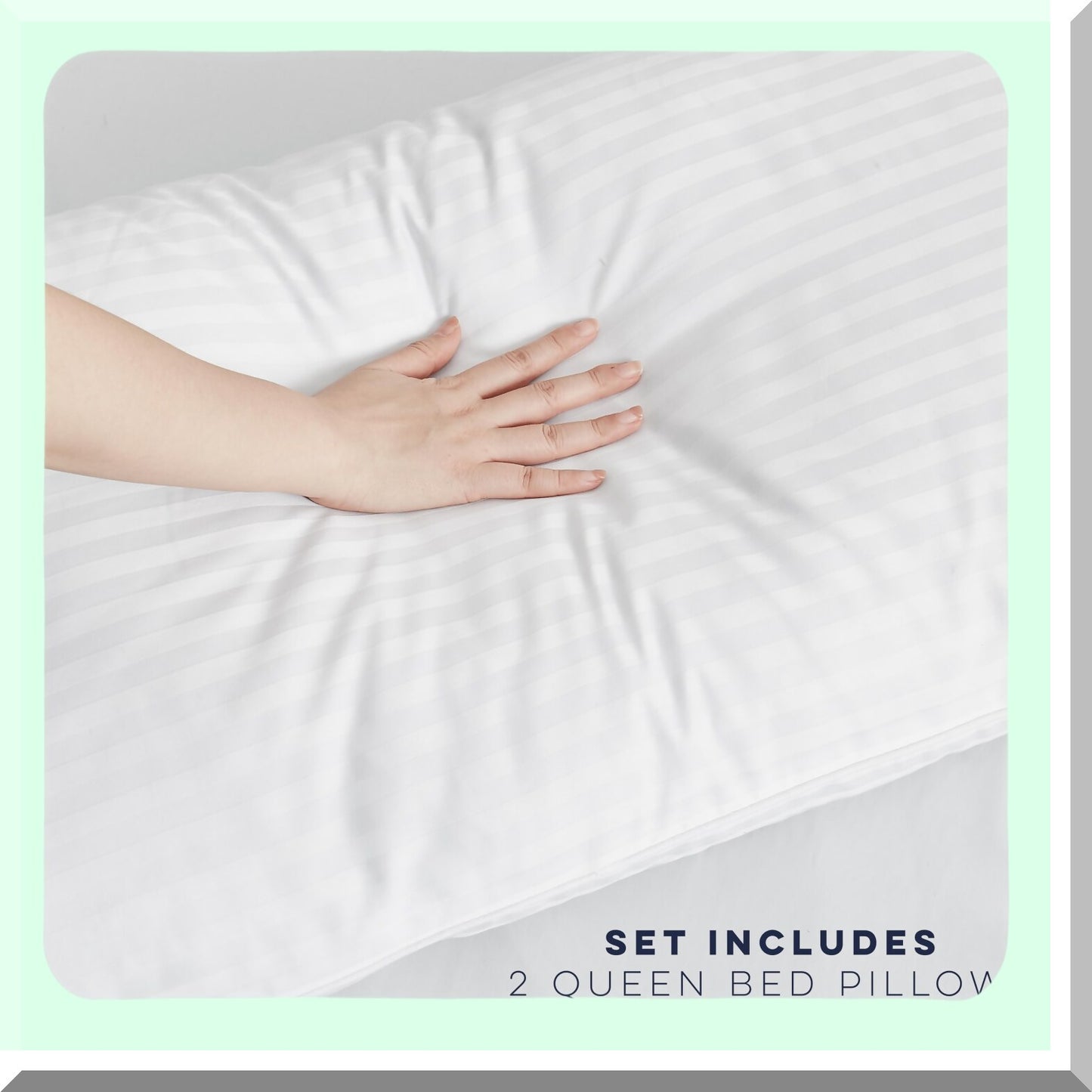 Luxury Cloud Standard White Pillow Set - 2 Pack - Plush Comfort Sleep Pillows - Hypoallergenic Bedding Accessories - Hotel Quality Soft Cushions