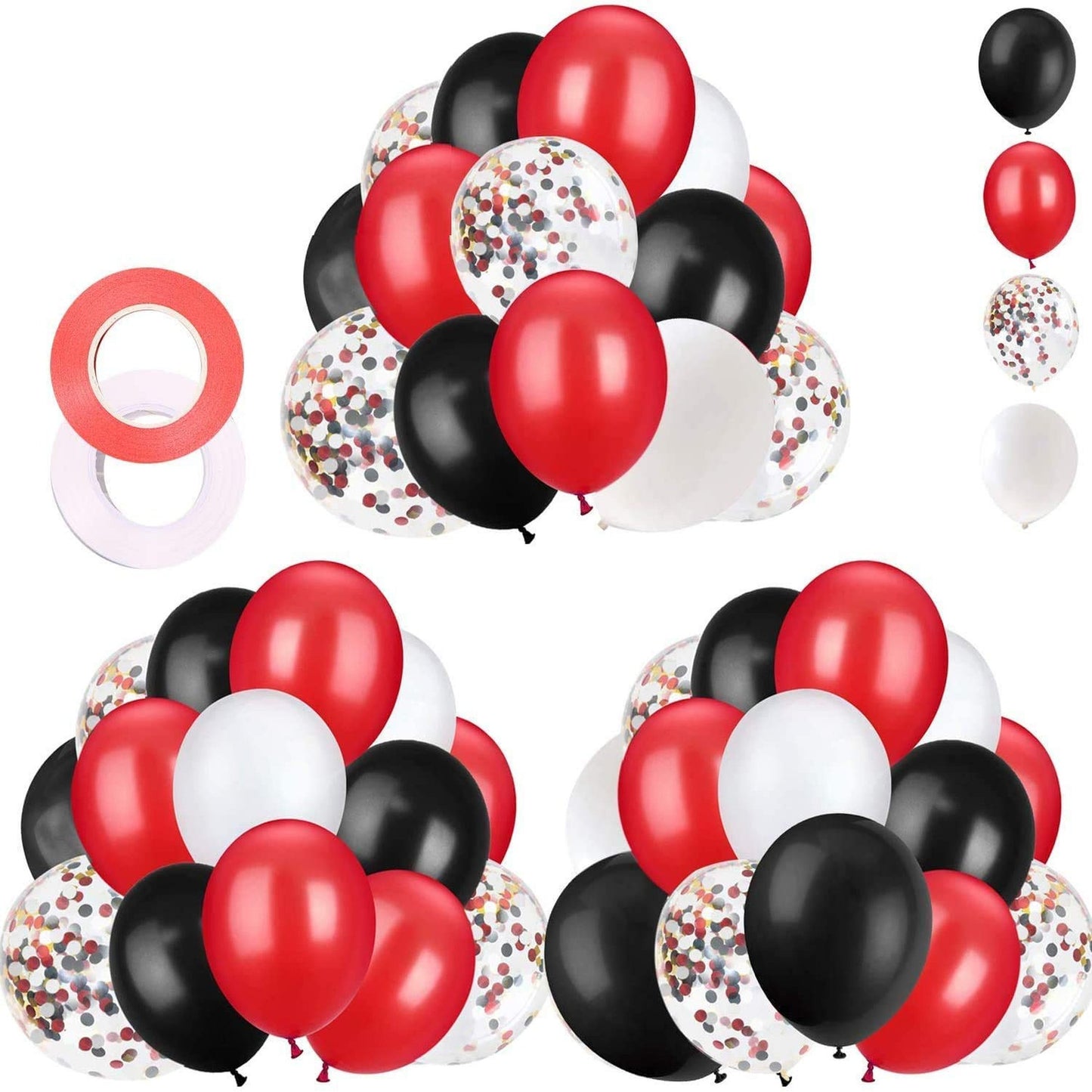 Red and Black Party Balloons Kit for Celebrations