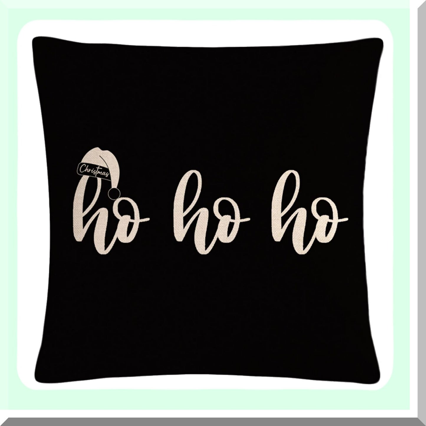 Winter Wonderland Pillowcase Set - Festive Holiday Decor Cushion Covers for Home & Patio - Black Tree & Happy Winter Design - Farmhouse Style 18x18