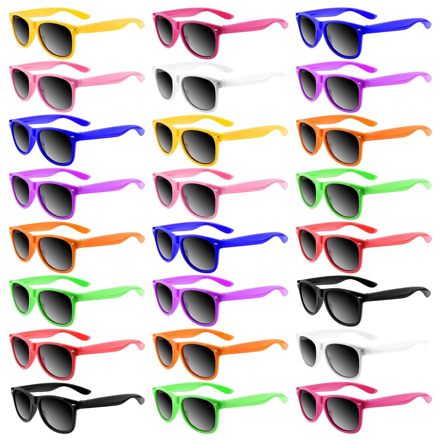 Neon Blast Kids Sungles Party Pack - 80 Pack of Bright Color Gles for Summer Beach Pool Parties & Birthday Prizes - Fun & Stylish Eye Protection