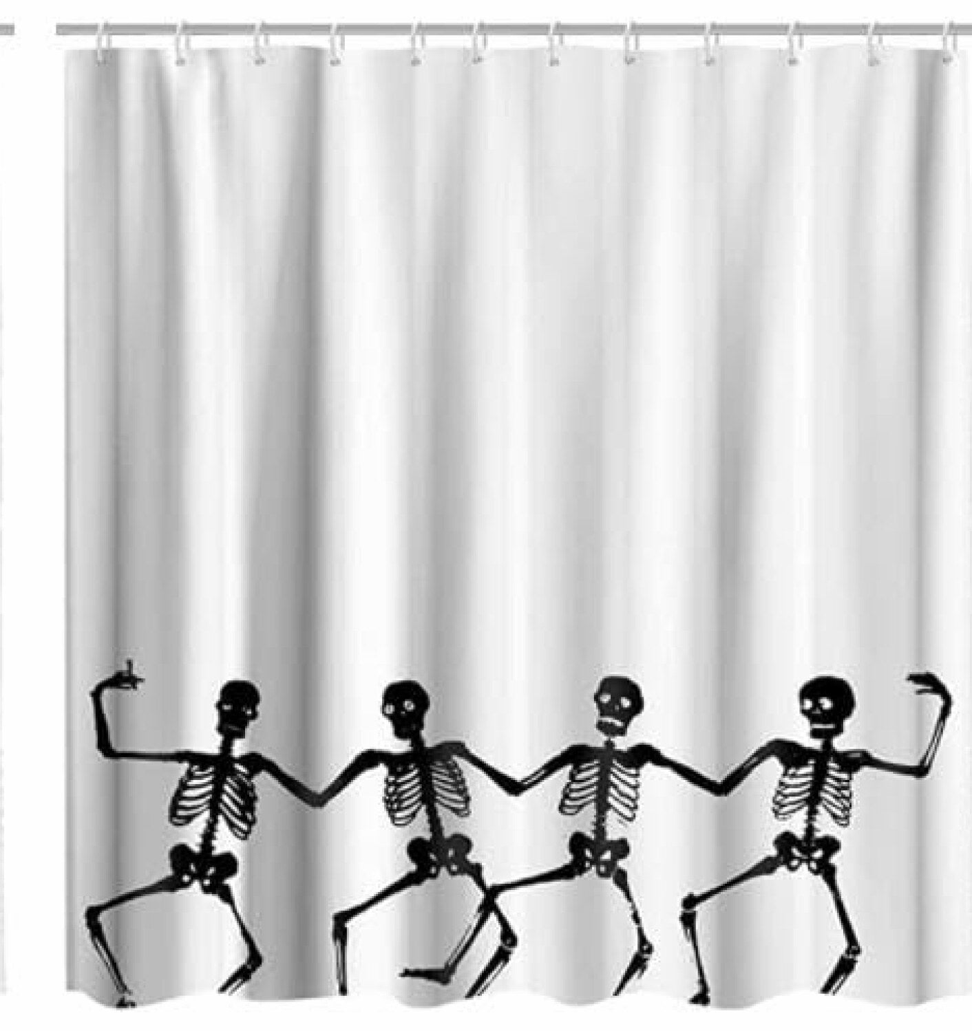 Sugar Skull Fabric Shower Curtain Set with 12 Hooks