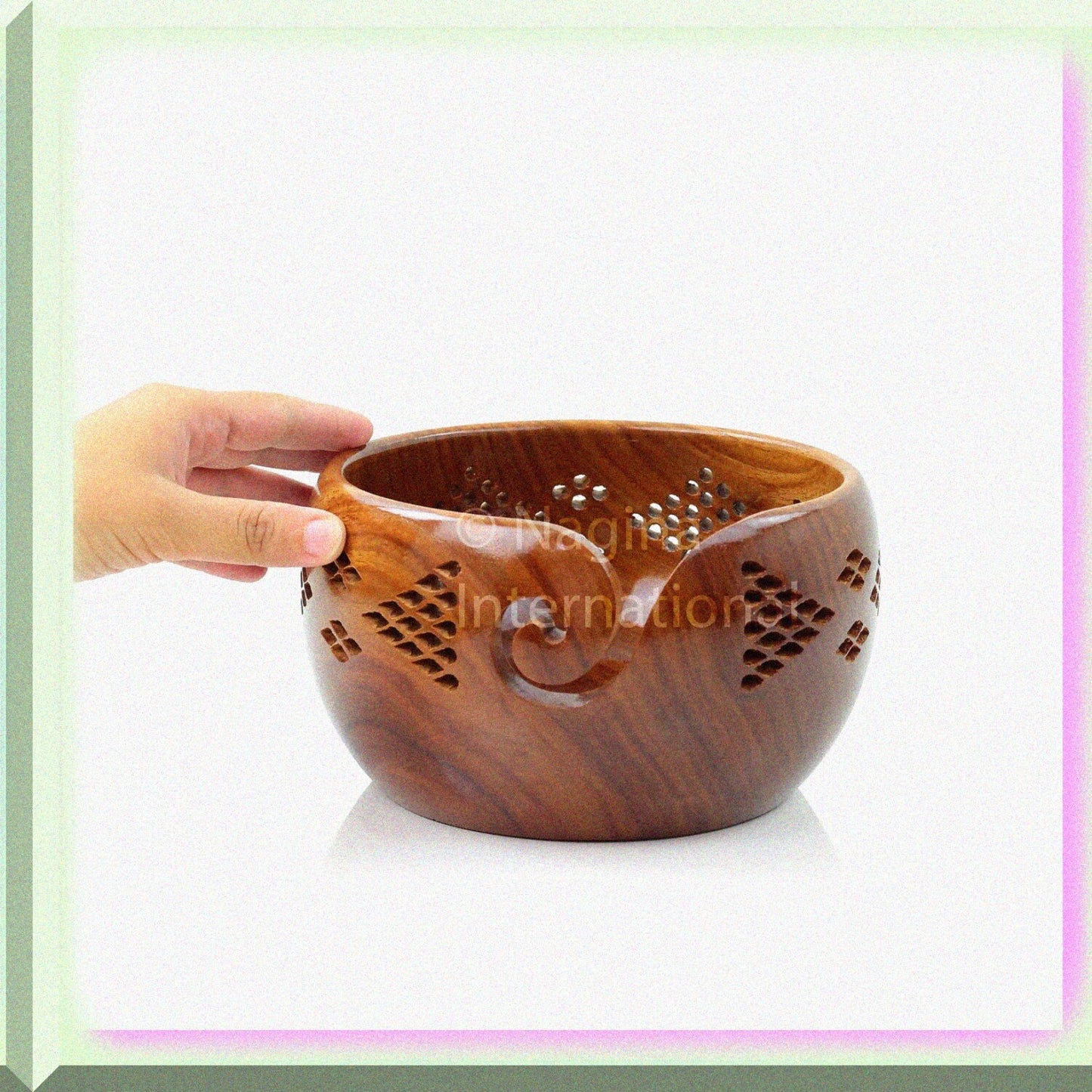 Rosewood Yarn Storage Bowl Medium