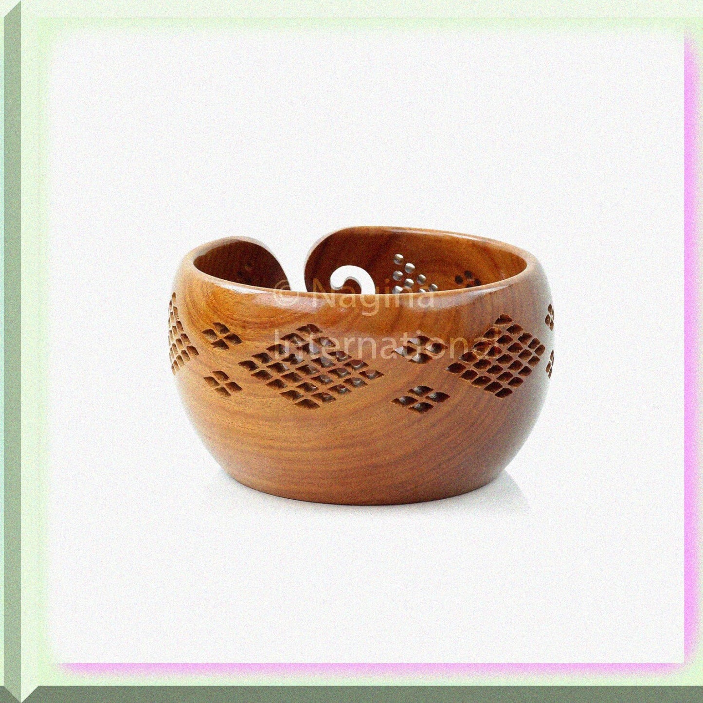 Rosewood Yarn Storage Bowl Medium
