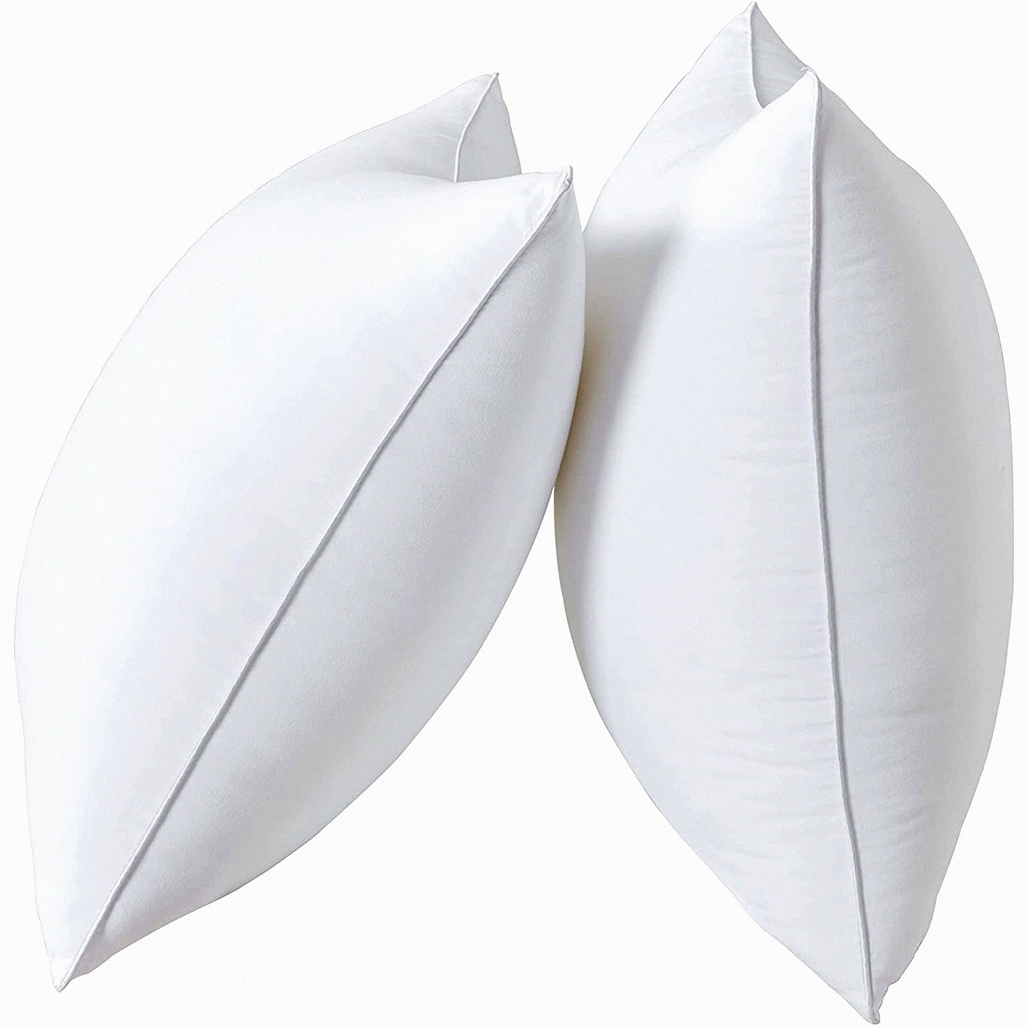 SoftSquare White Pillow Inserts - Set of 2 | 18x18 Rectangle Sofa Cushion Inserts | Decorative Couch Pillow Stuffers with Polyester Cover