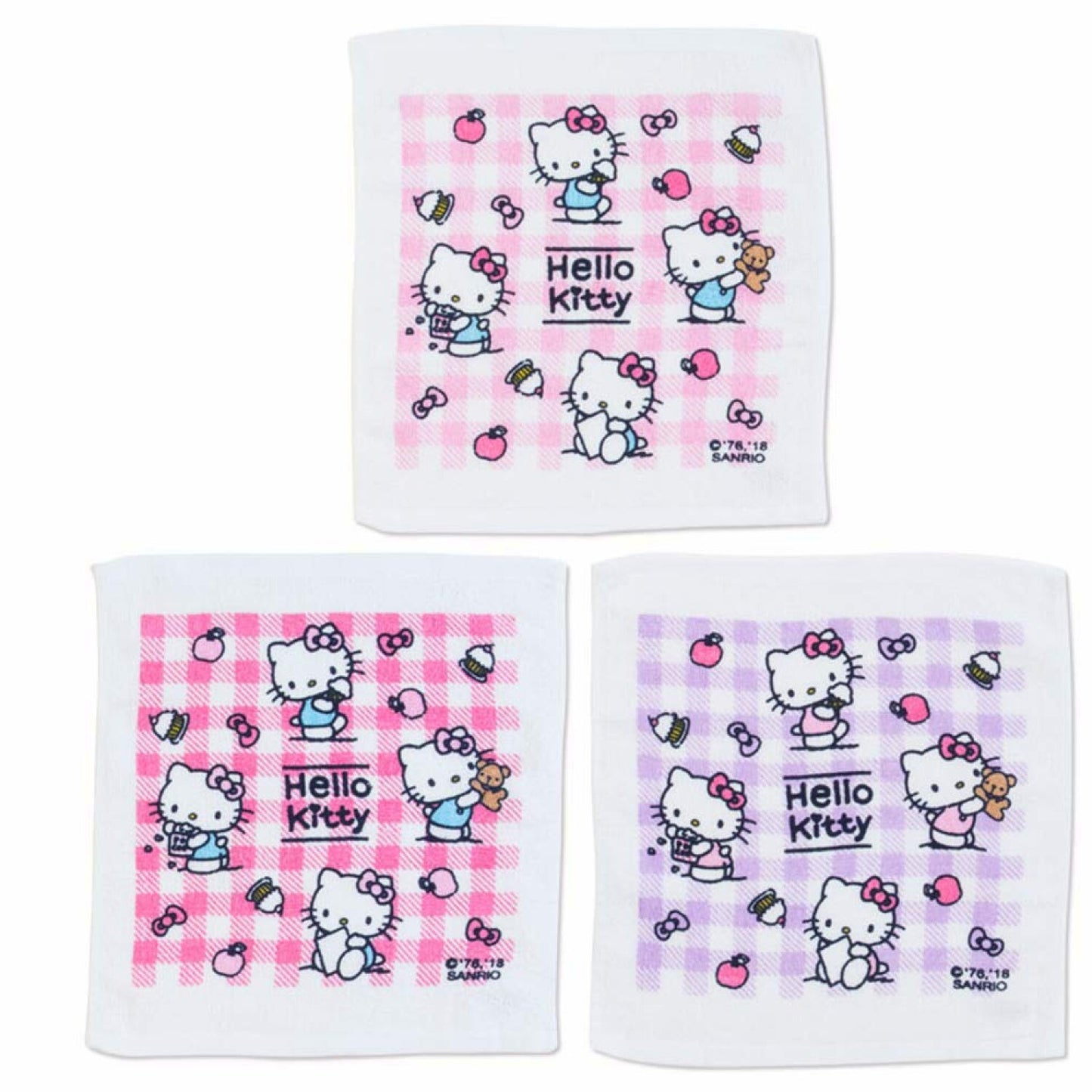 Hello Kitty Towel Set 3 Pieces 11.4x12.6 Inches