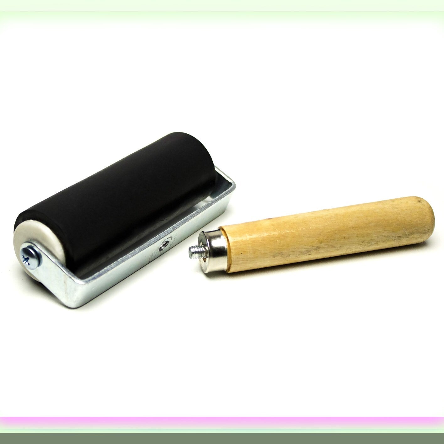 4-Inch Hard Rubber Brayer Roller for Ink and Printmaking